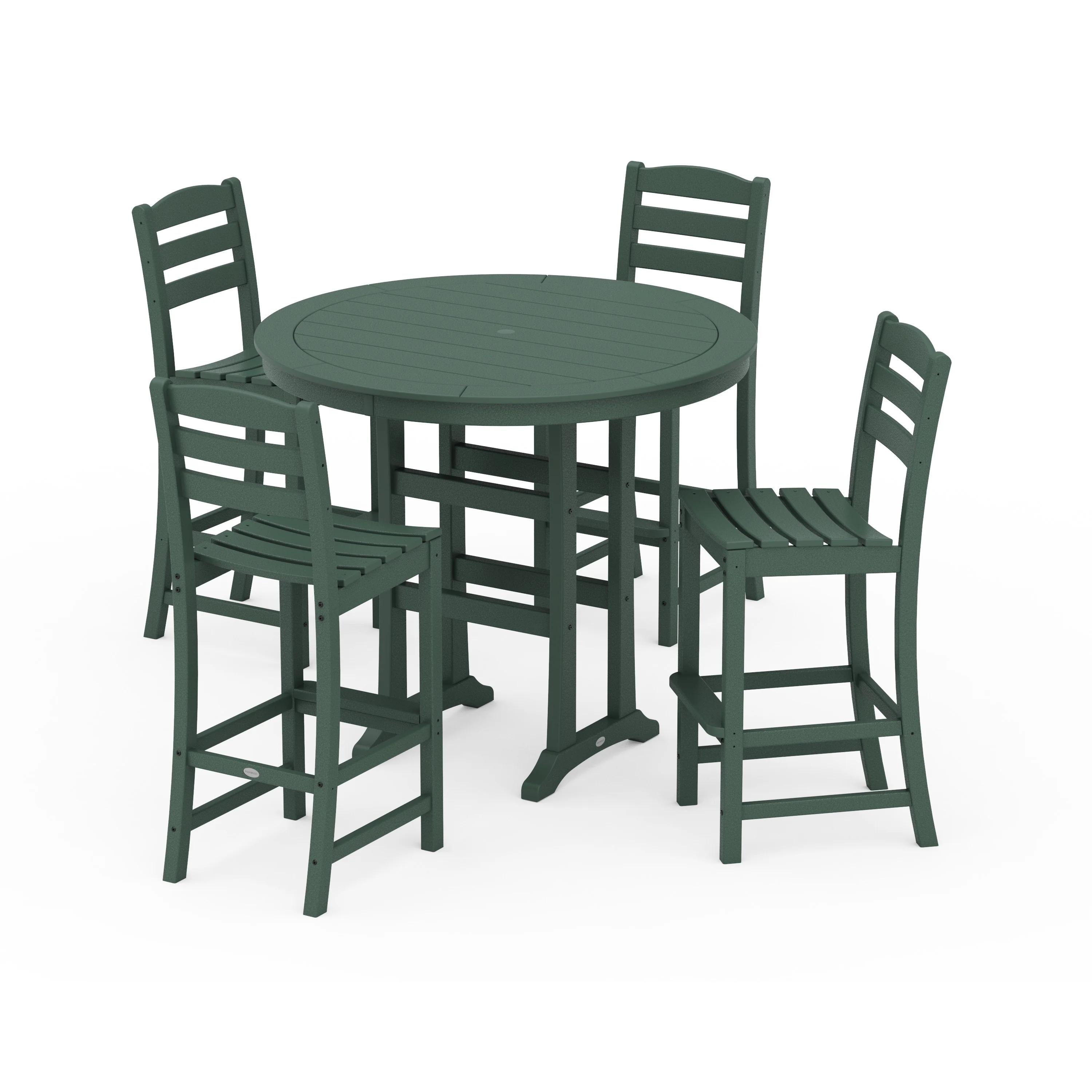 La Casa Café 5-Piece Side Chair Bar Dining Set - Image 4