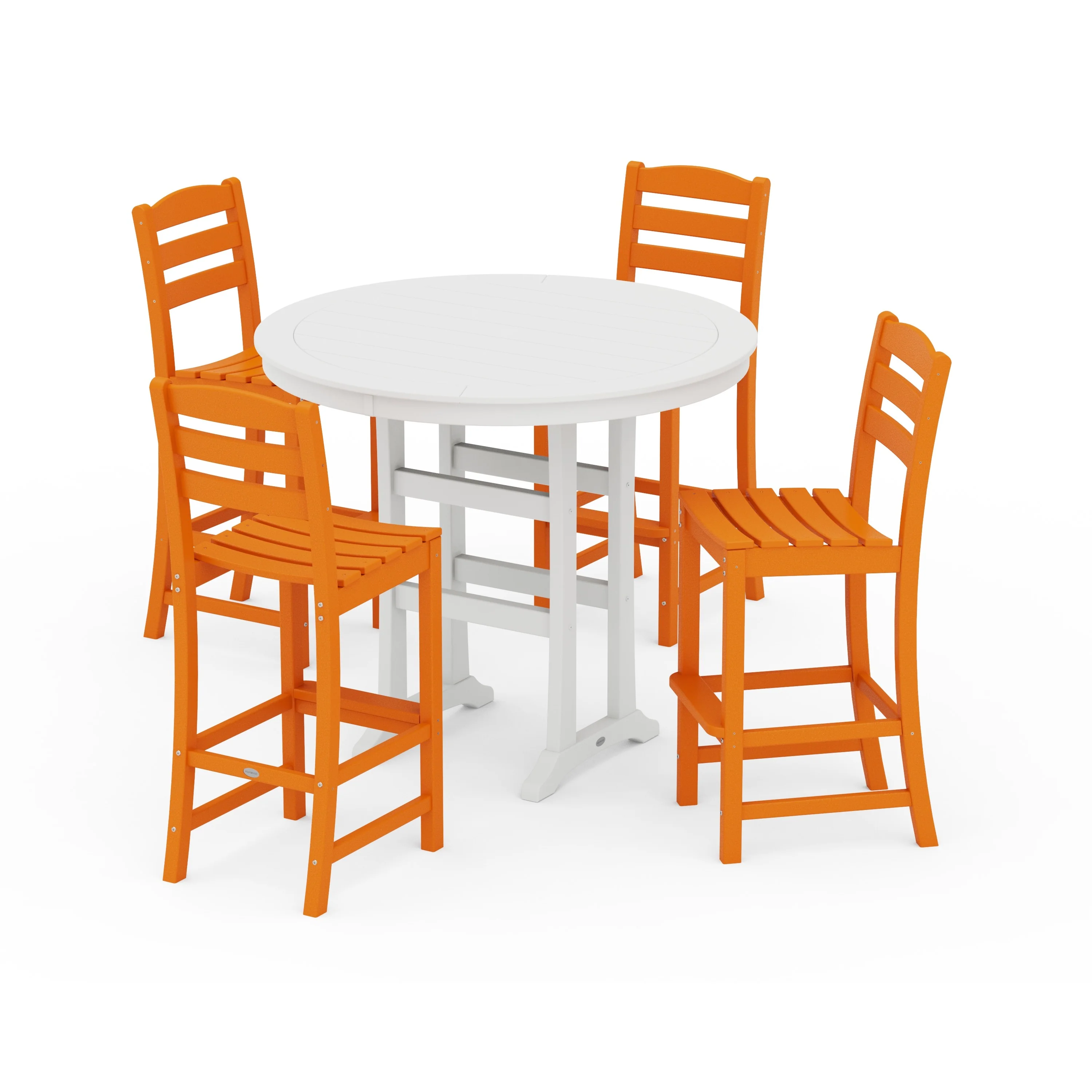 La Casa Café 5-Piece Side Chair Bar Dining Set - Image 8