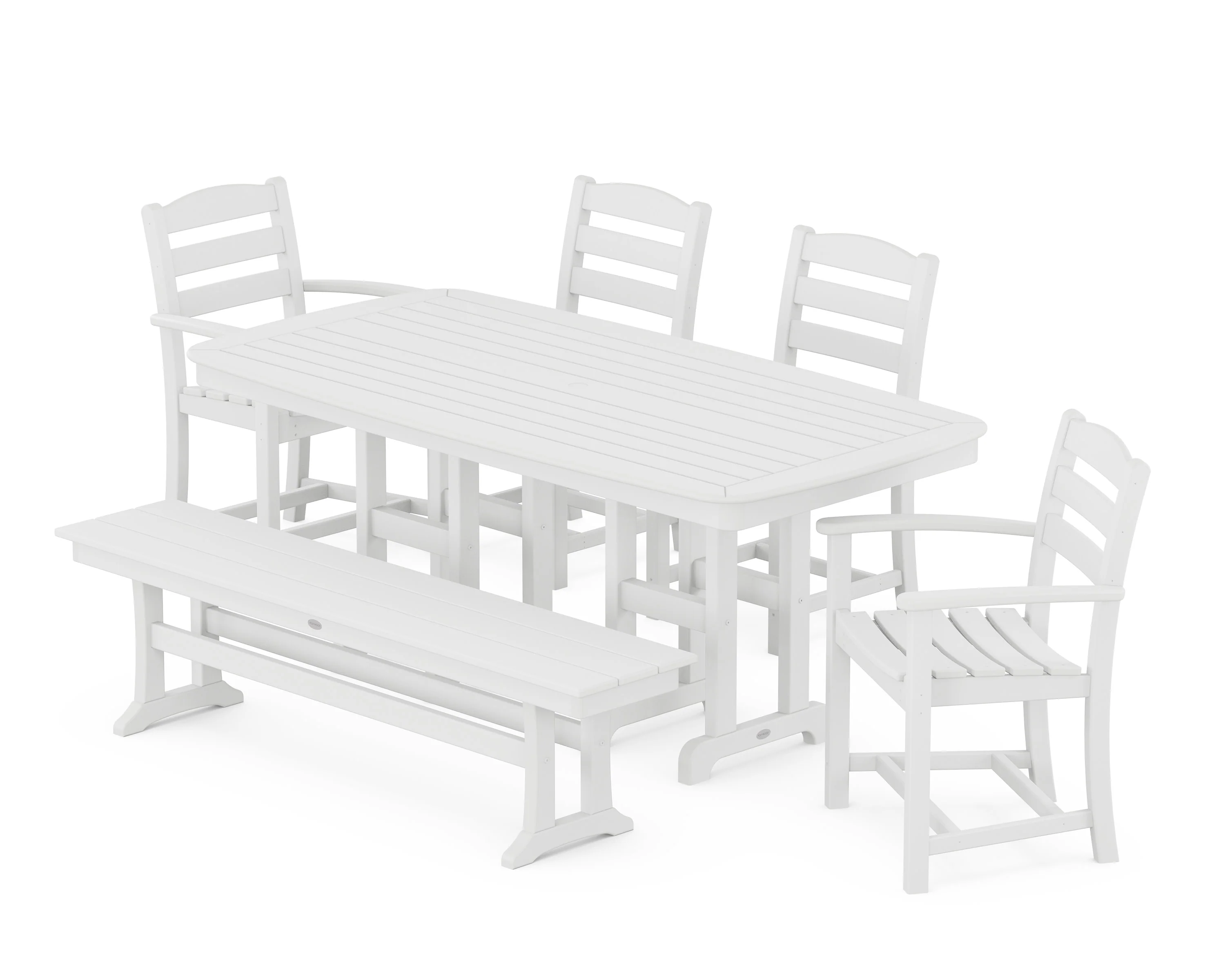 La Casa Café 6-Piece Dining Set with Bench - Image 8