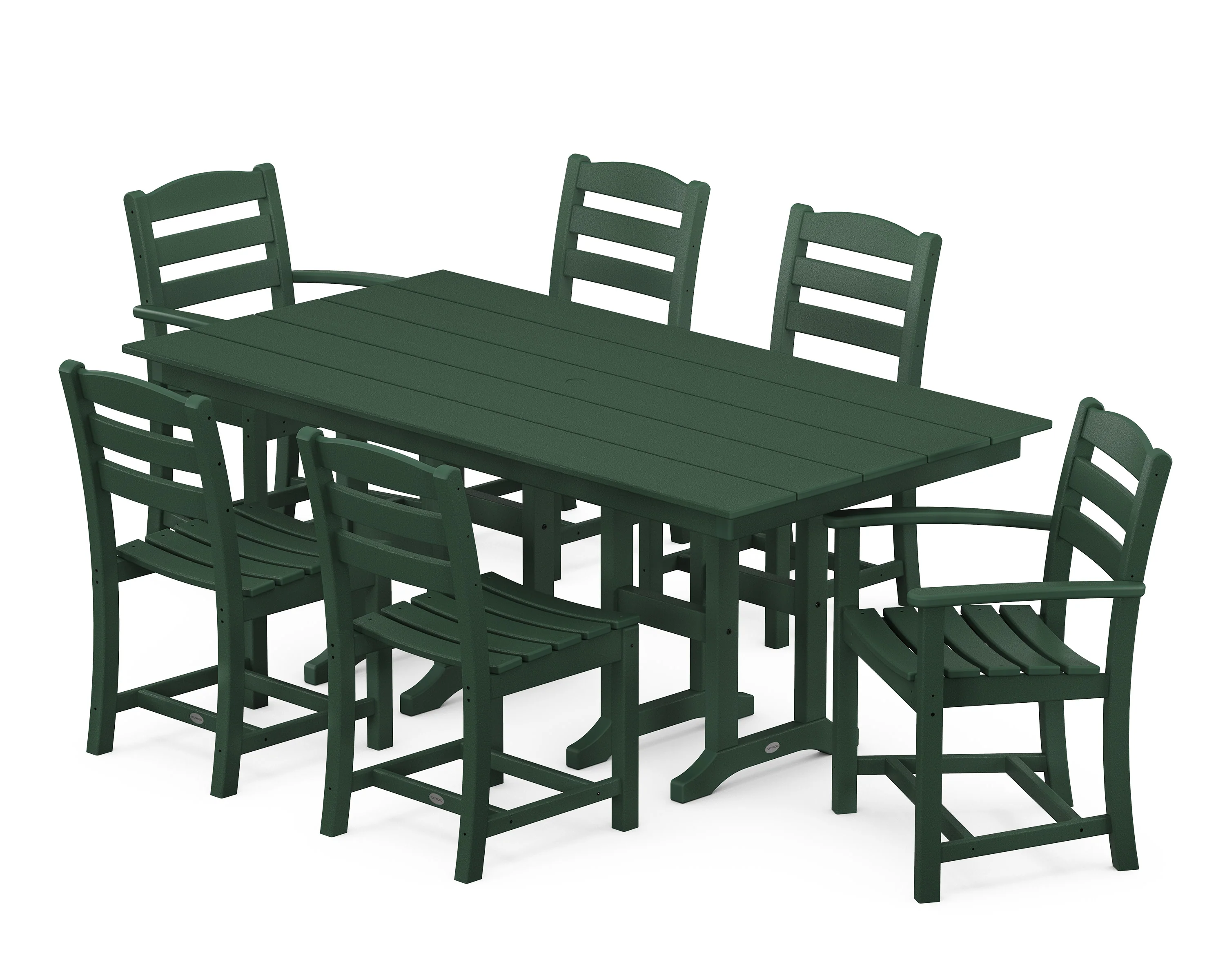 La Casa Café 7-Piece Farmhouse Dining Set - Image 4