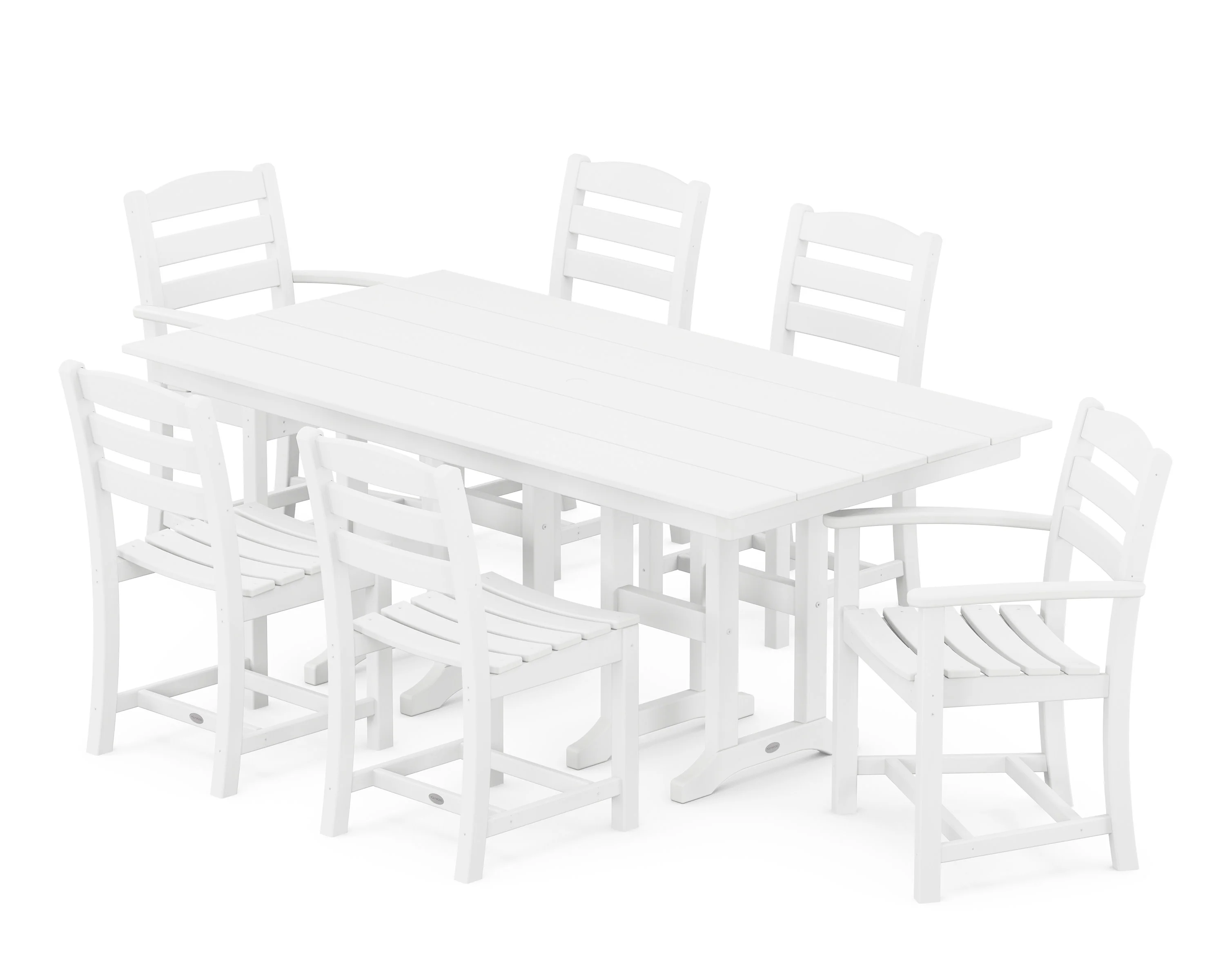 La Casa Café 7-Piece Farmhouse Dining Set - Image 5