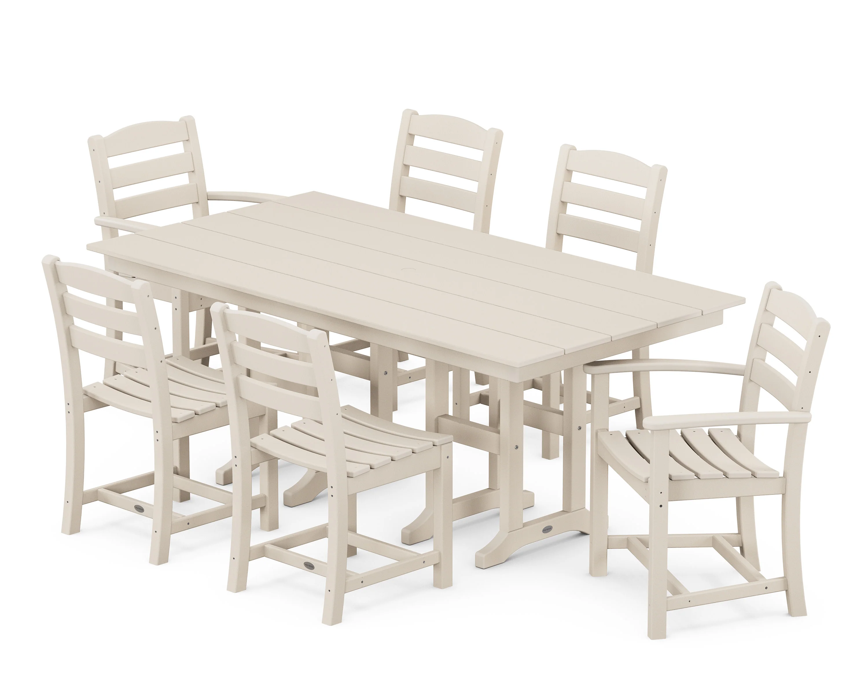 La Casa Café 7-Piece Farmhouse Dining Set - Image 6
