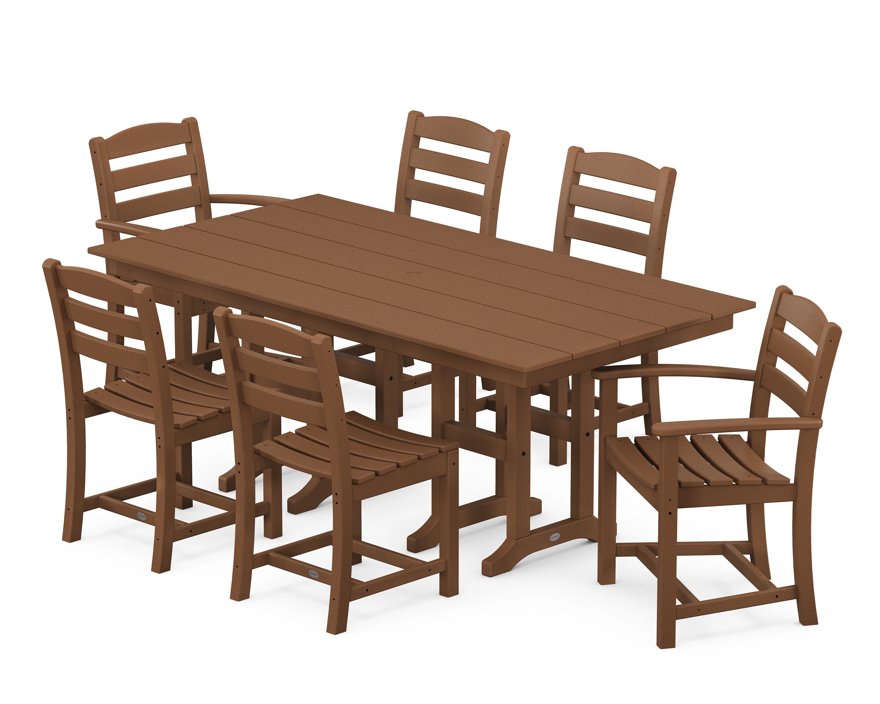 La Casa Café 7-Piece Farmhouse Dining Set - Image 8