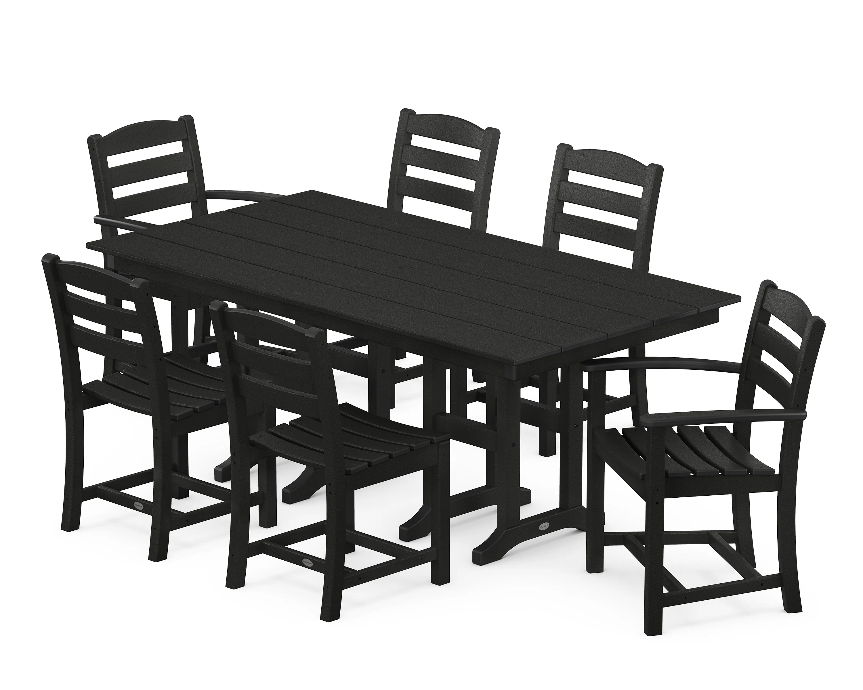 La Casa Café 7-Piece Farmhouse Dining Set - Image 9