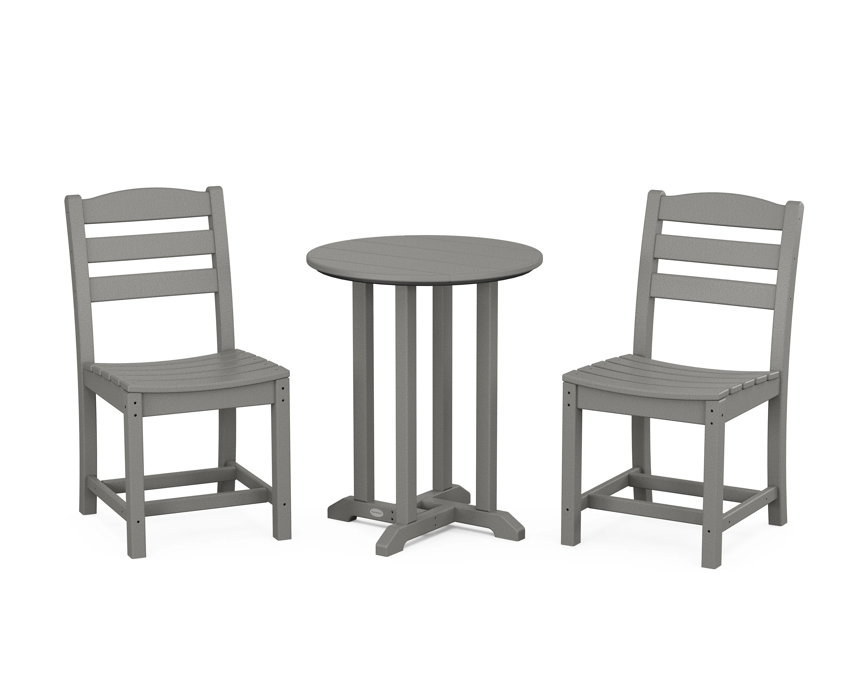 La Casa Café Side Chair 3-Piece Round Bistro Dining Set