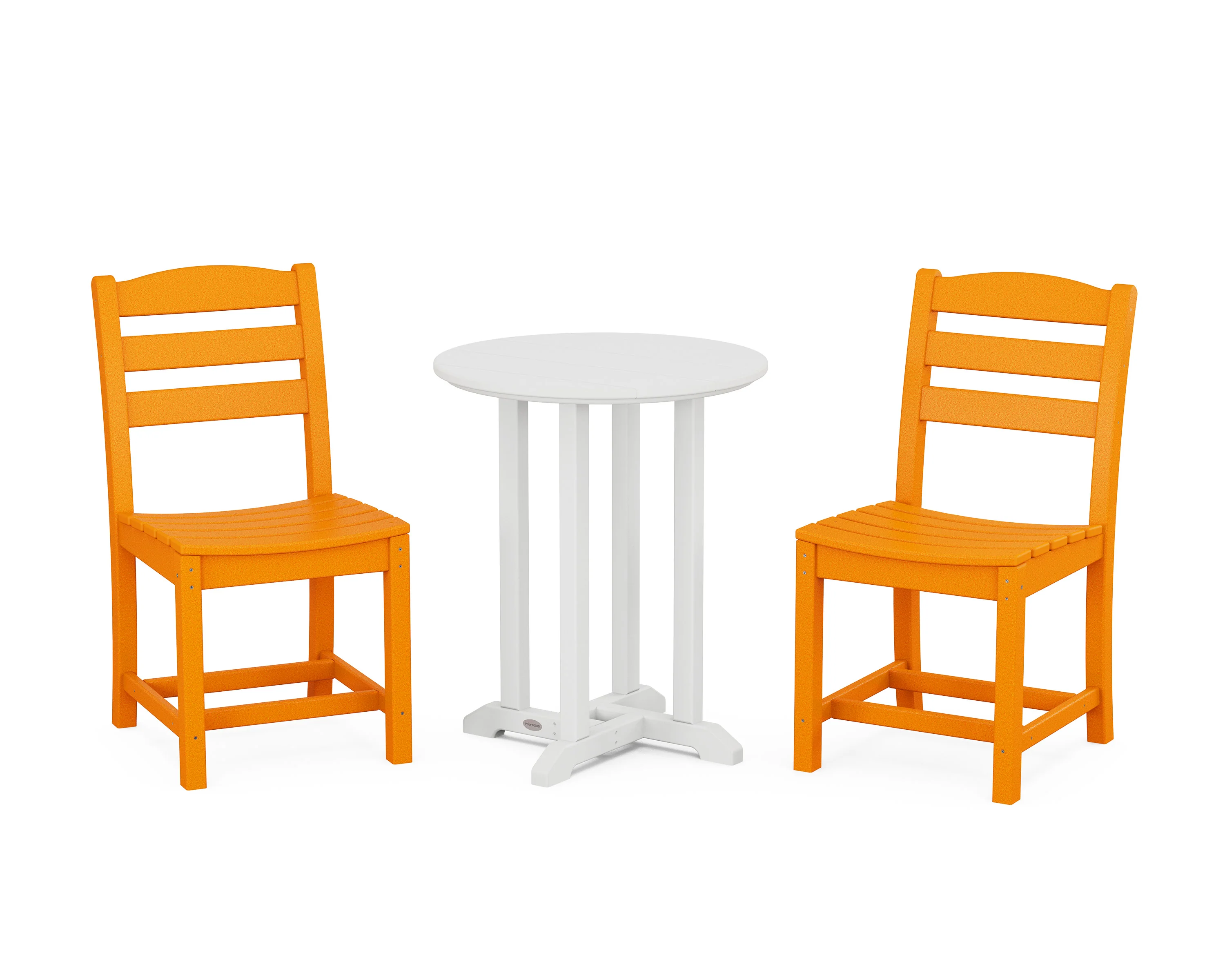 La Casa Café Side Chair 3-Piece Round Bistro Dining Set - Image 12