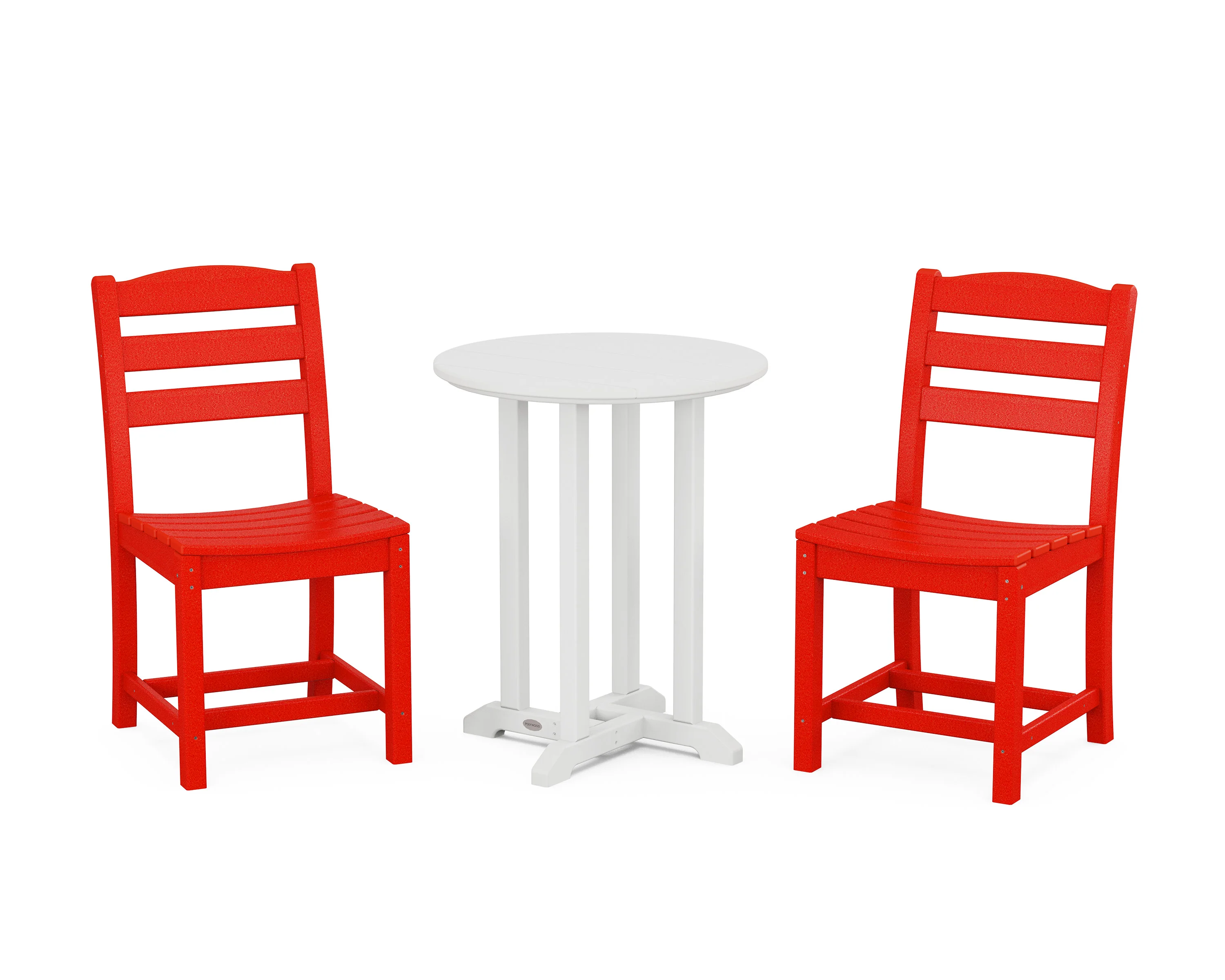 La Casa Café Side Chair 3-Piece Round Bistro Dining Set - Image 15