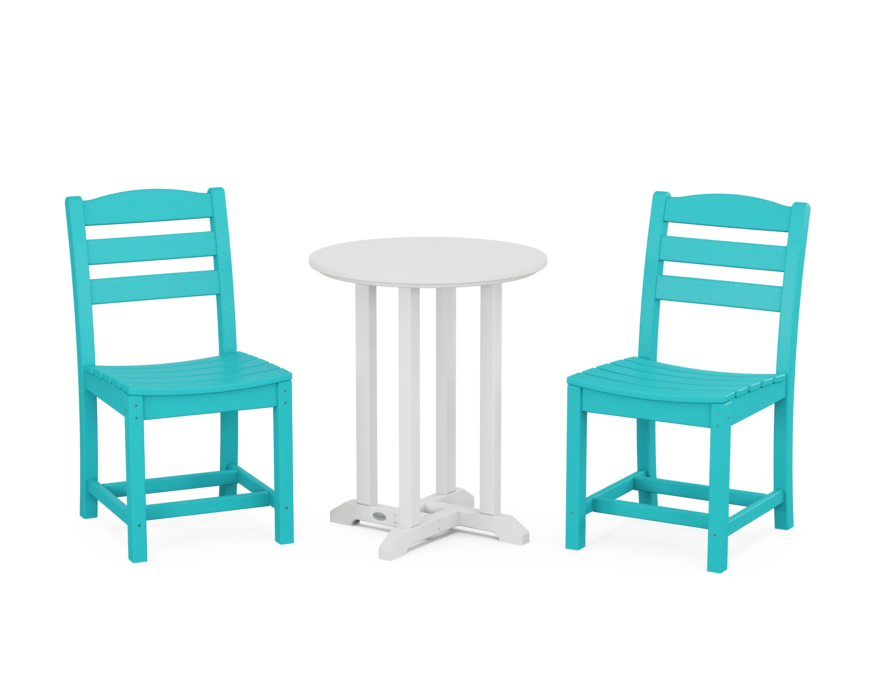 La Casa Café Side Chair 3-Piece Round Bistro Dining Set - Image 16