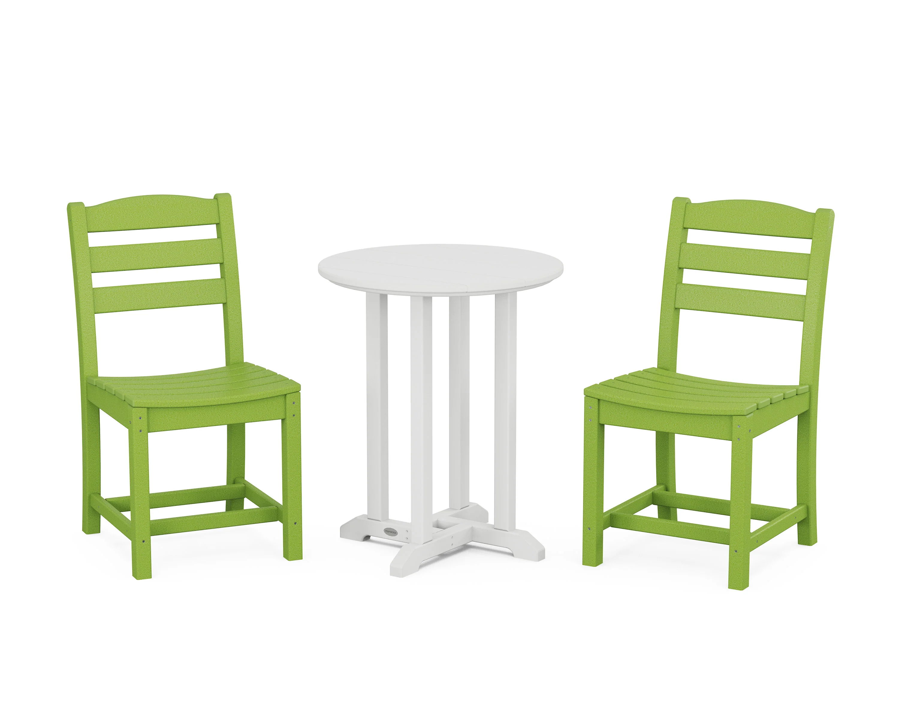 La Casa Café Side Chair 3-Piece Round Bistro Dining Set - Image 4