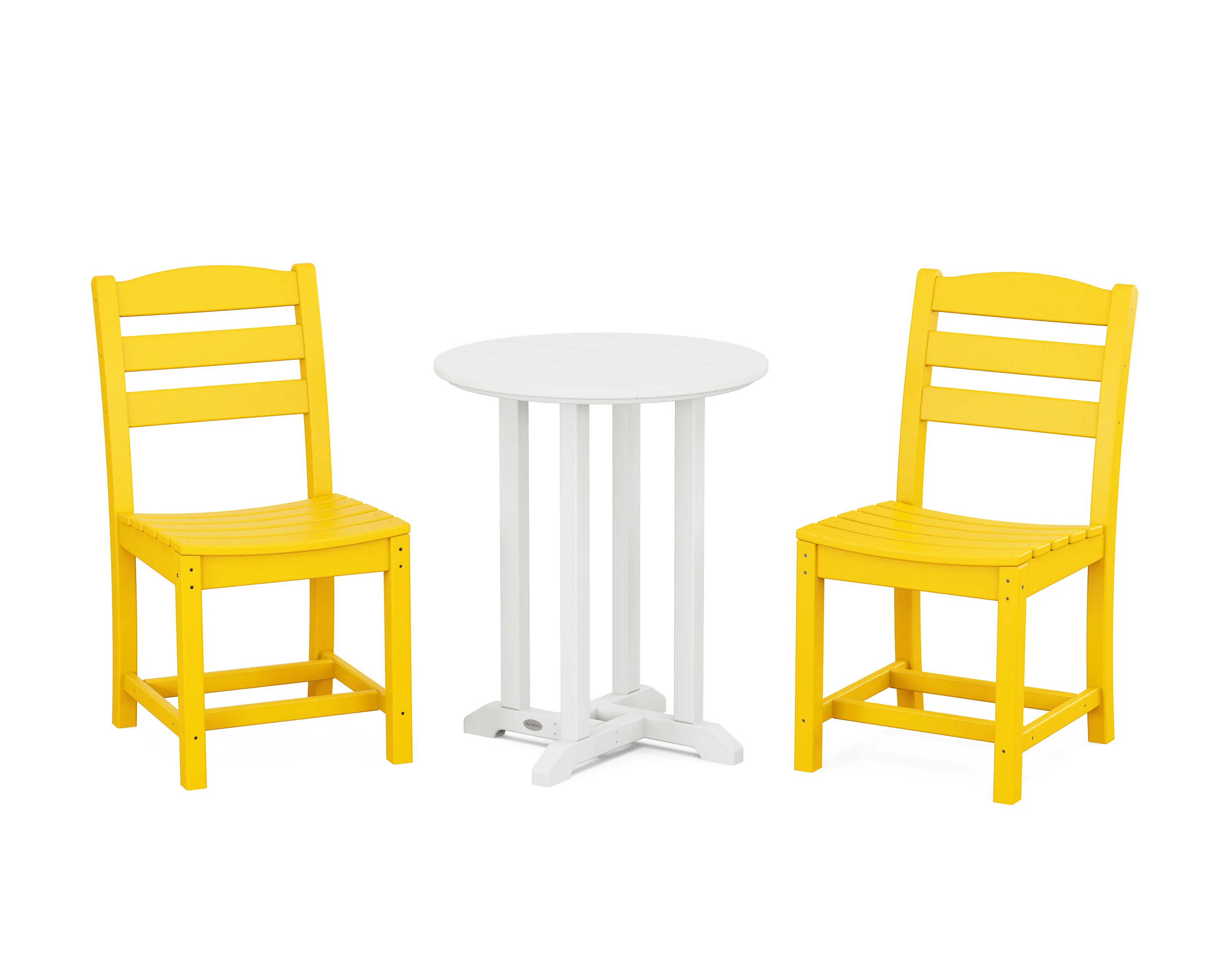 La Casa Café Side Chair 3-Piece Round Bistro Dining Set - Image 7