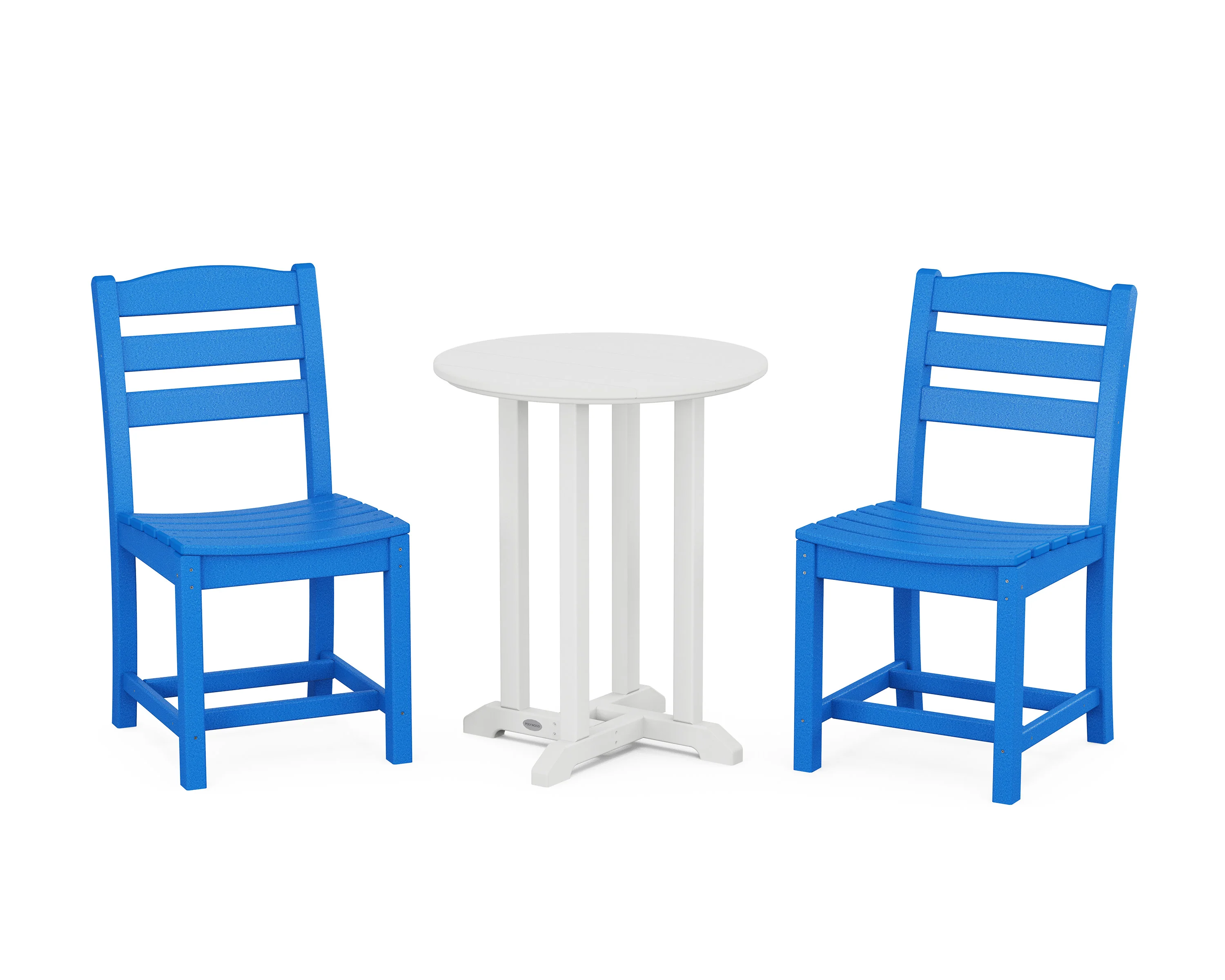 La Casa Café Side Chair 3-Piece Round Bistro Dining Set - Image 9