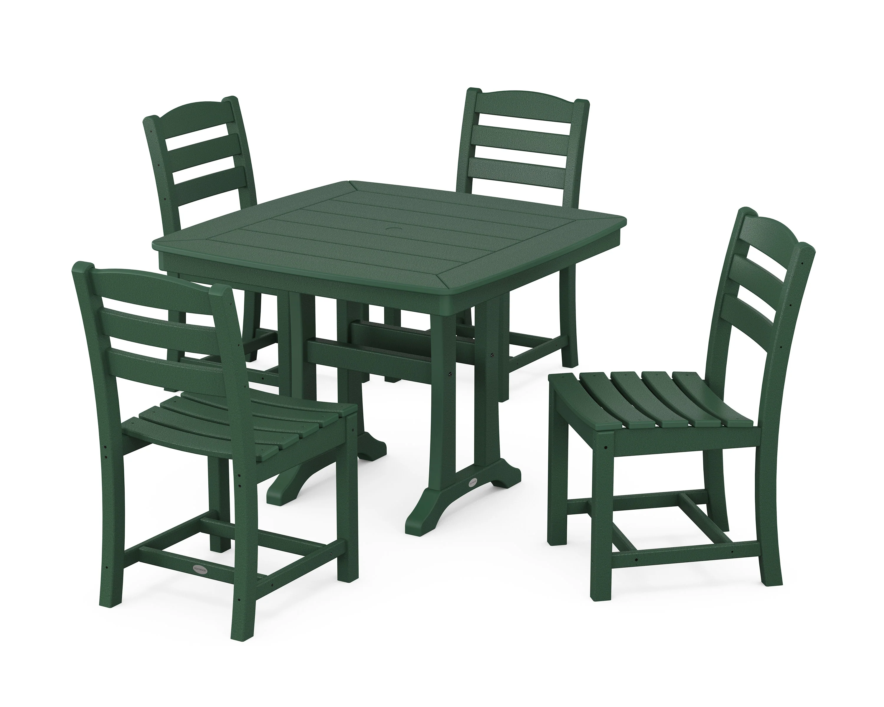 La Casa Café Side Chair 5-Piece Dining Set with Trestle Legs - Image 10