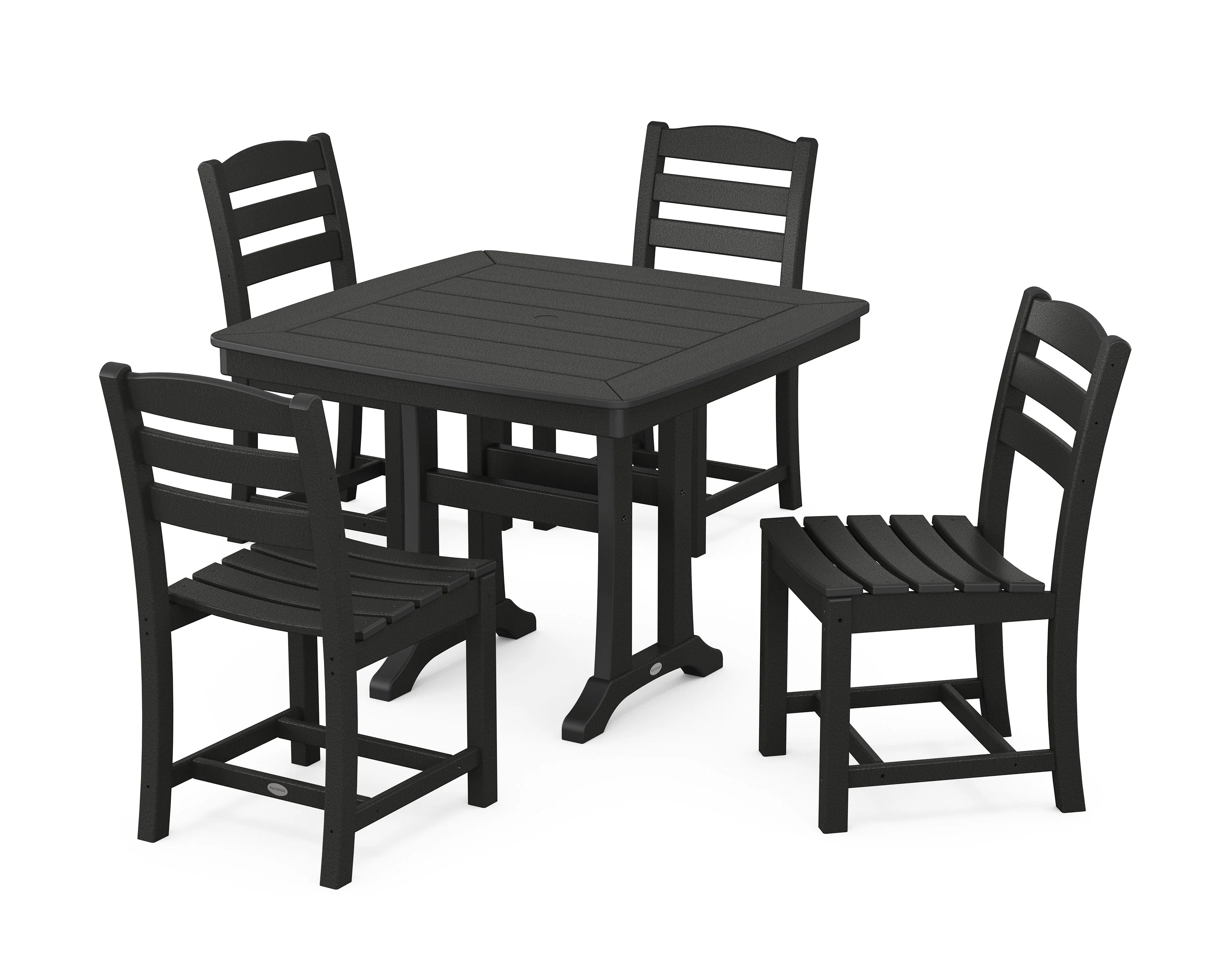 La Casa Café Side Chair 5-Piece Dining Set with Trestle Legs - Image 12