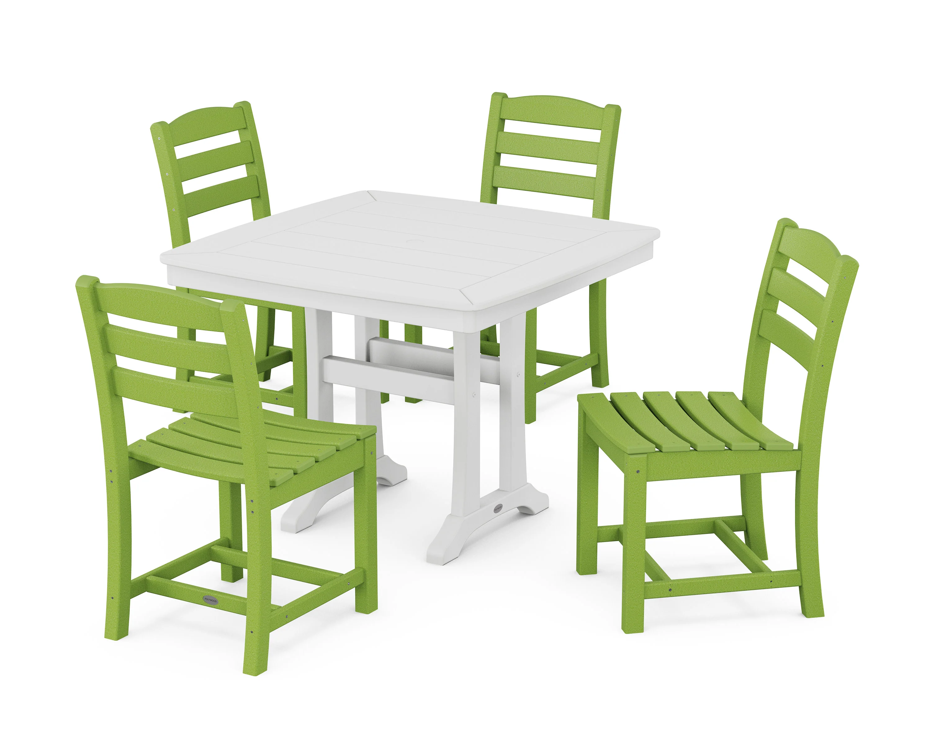La Casa Café Side Chair 5-Piece Dining Set with Trestle Legs - Image 13