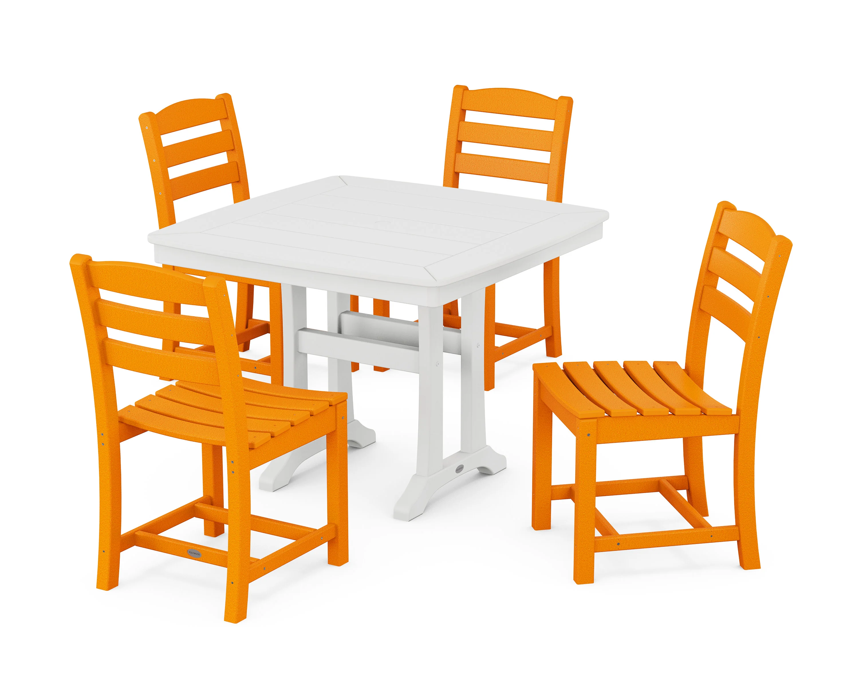 La Casa Café Side Chair 5-Piece Dining Set with Trestle Legs - Image 15