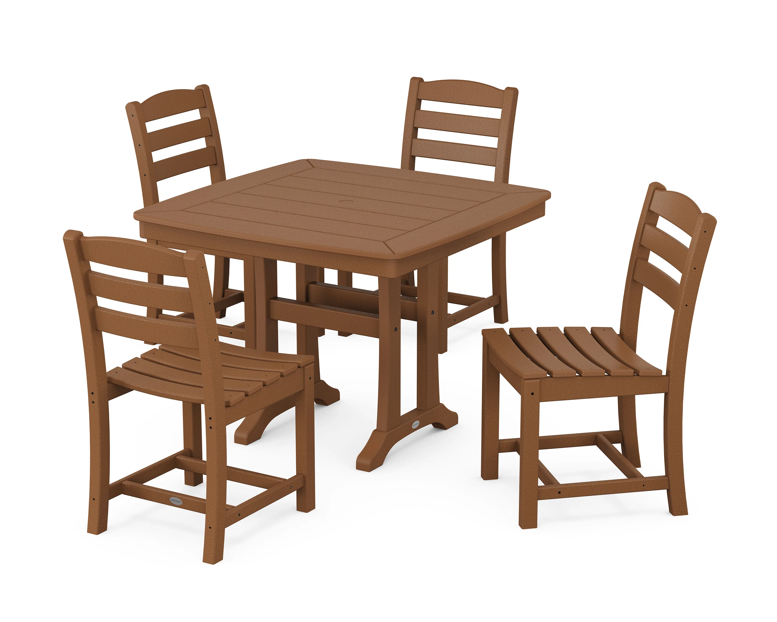 La Casa Café Side Chair 5-Piece Dining Set with Trestle Legs - Image 5