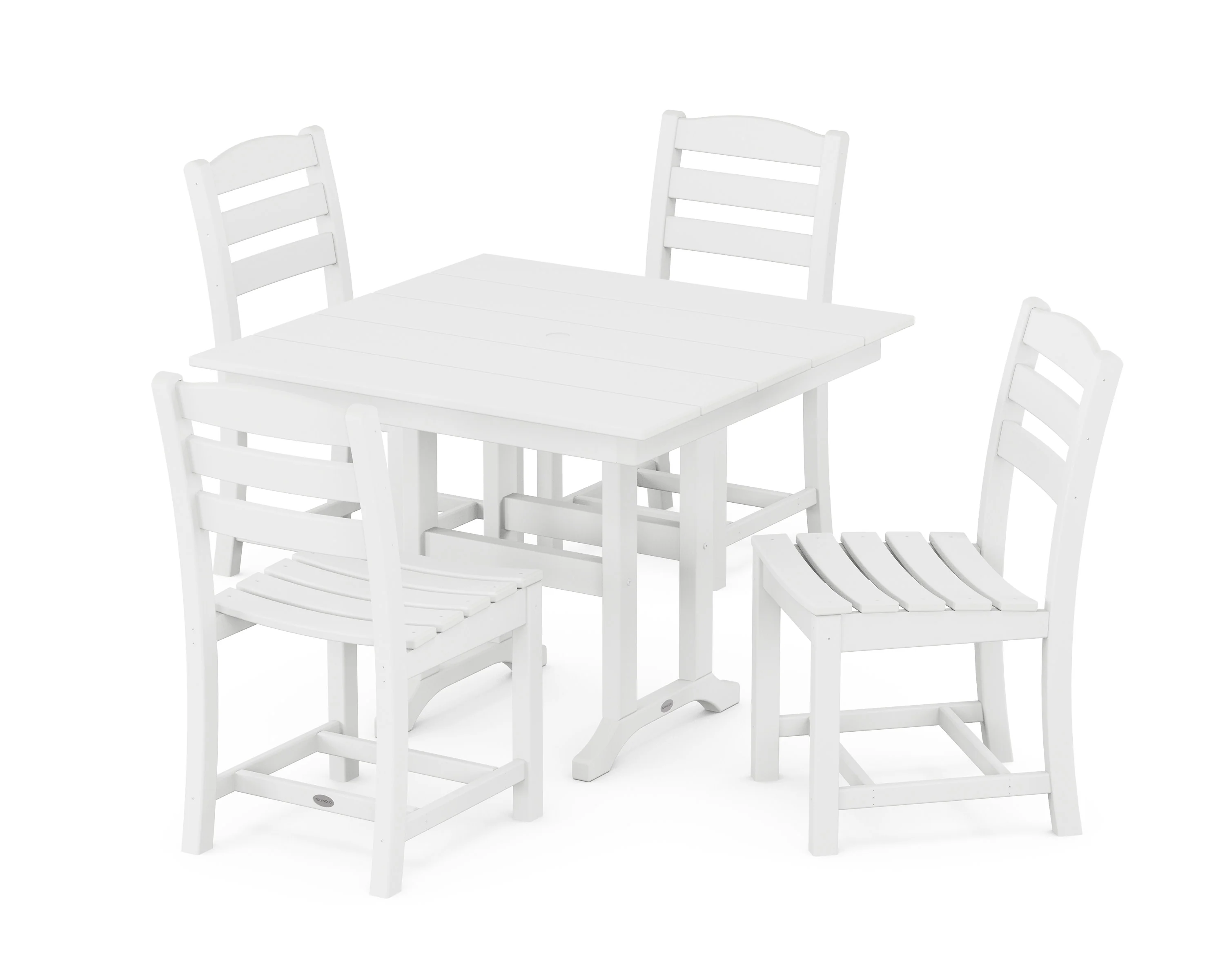 La Casa Café Side Chair 5-Piece Farmhouse Dining Set - Image 11