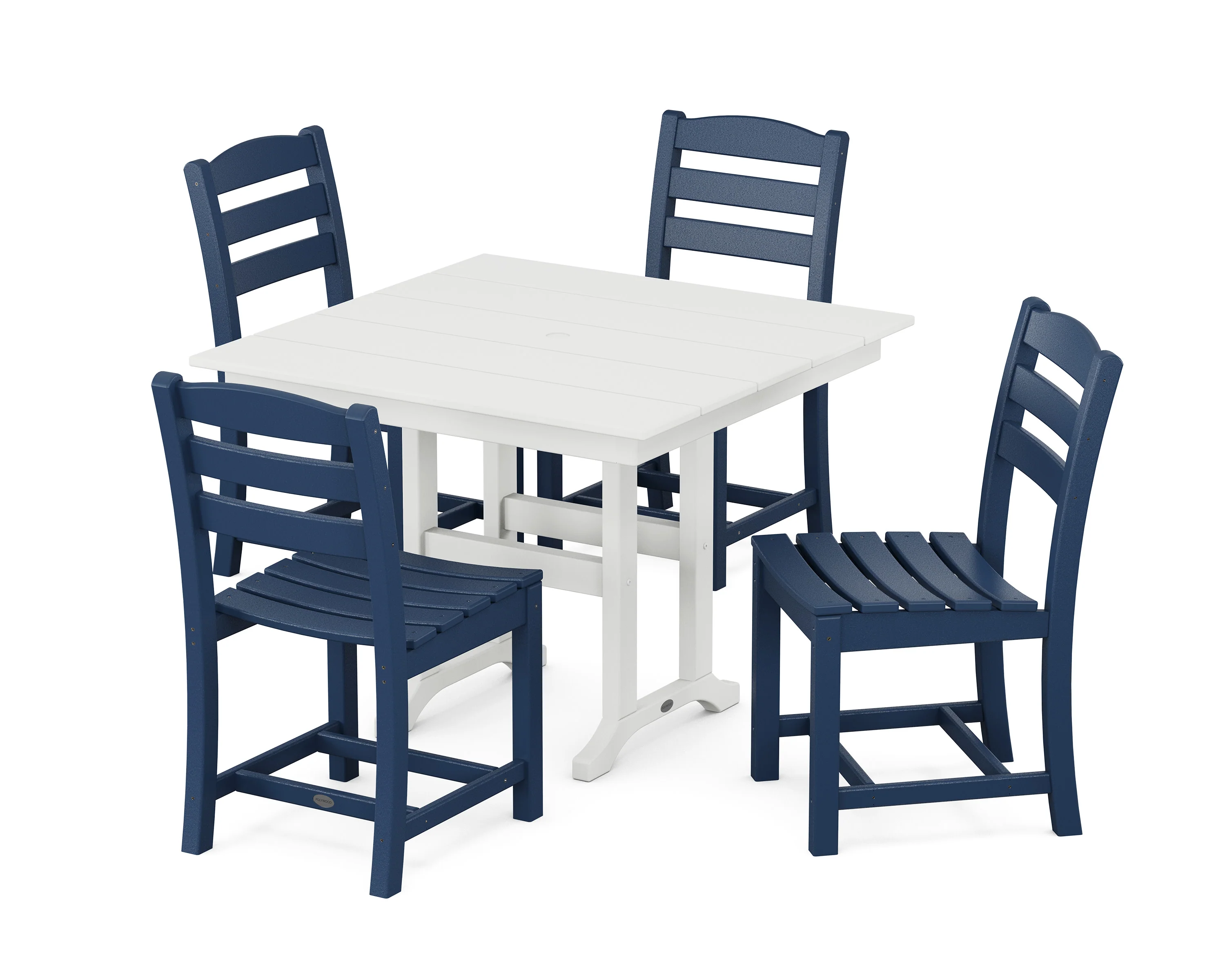 La Casa Café Side Chair 5-Piece Farmhouse Dining Set - Image 12