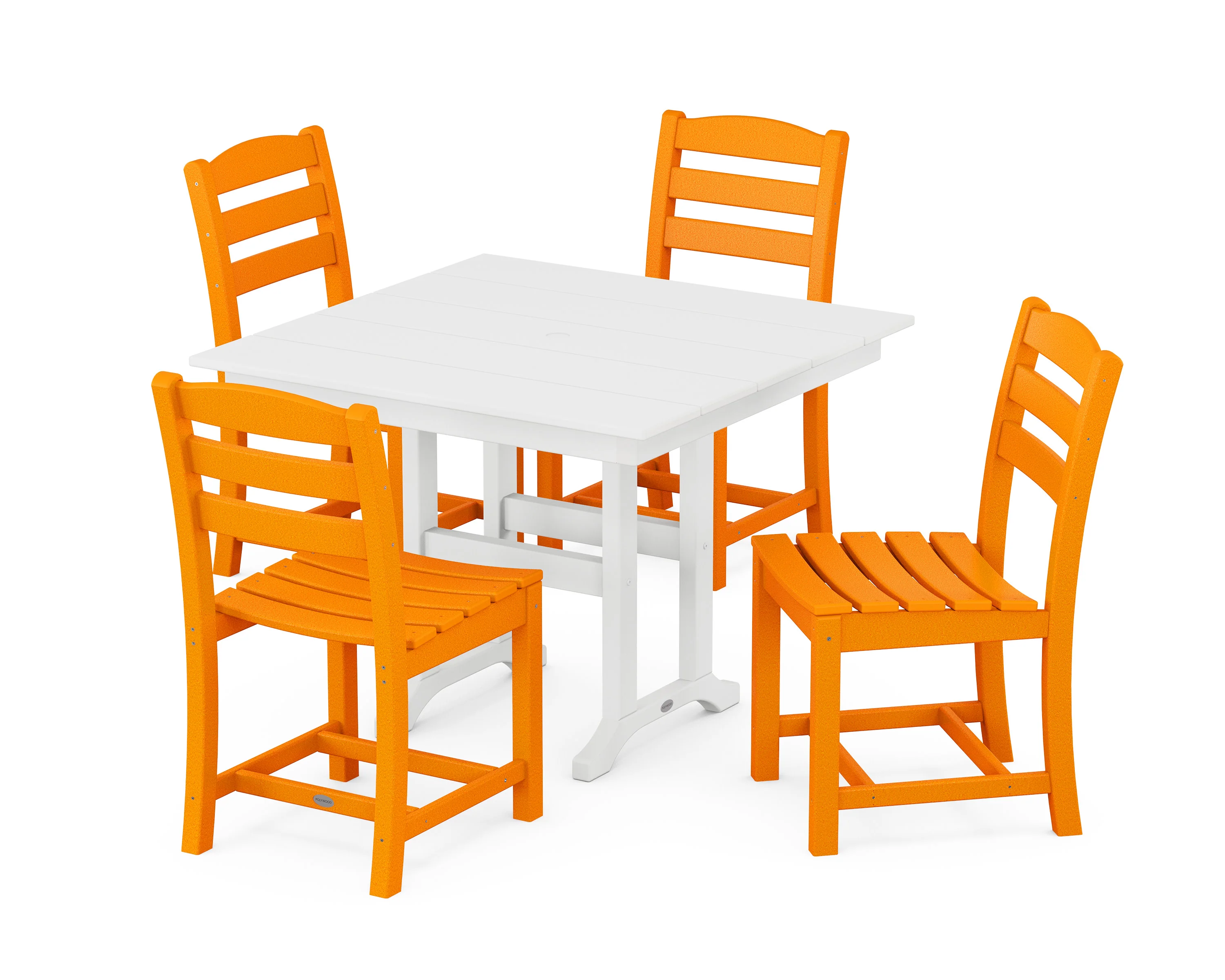 La Casa Café Side Chair 5-Piece Farmhouse Dining Set - Image 4
