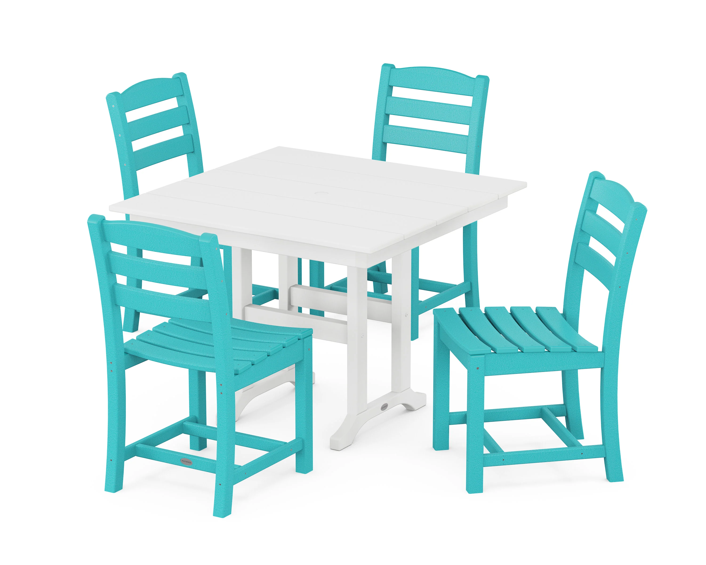 La Casa Café Side Chair 5-Piece Farmhouse Dining Set - Image 8