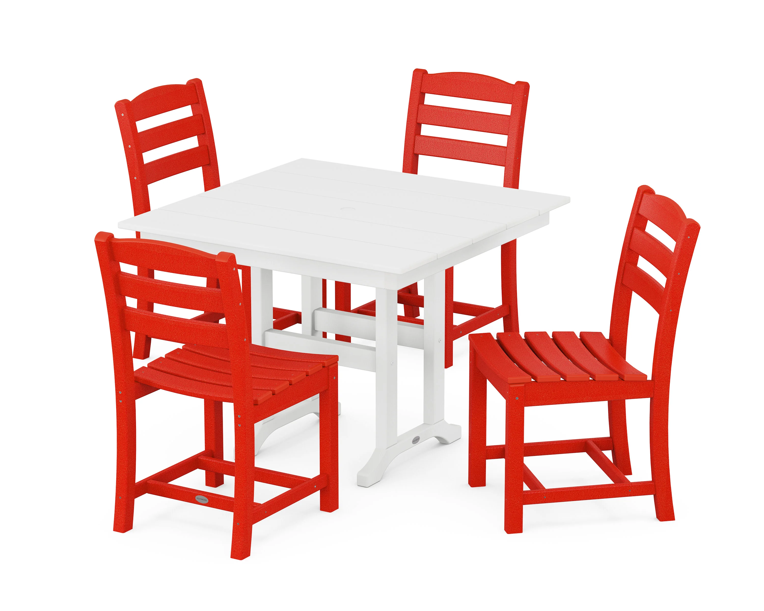 La Casa Café Side Chair 5-Piece Farmhouse Dining Set - Image 9