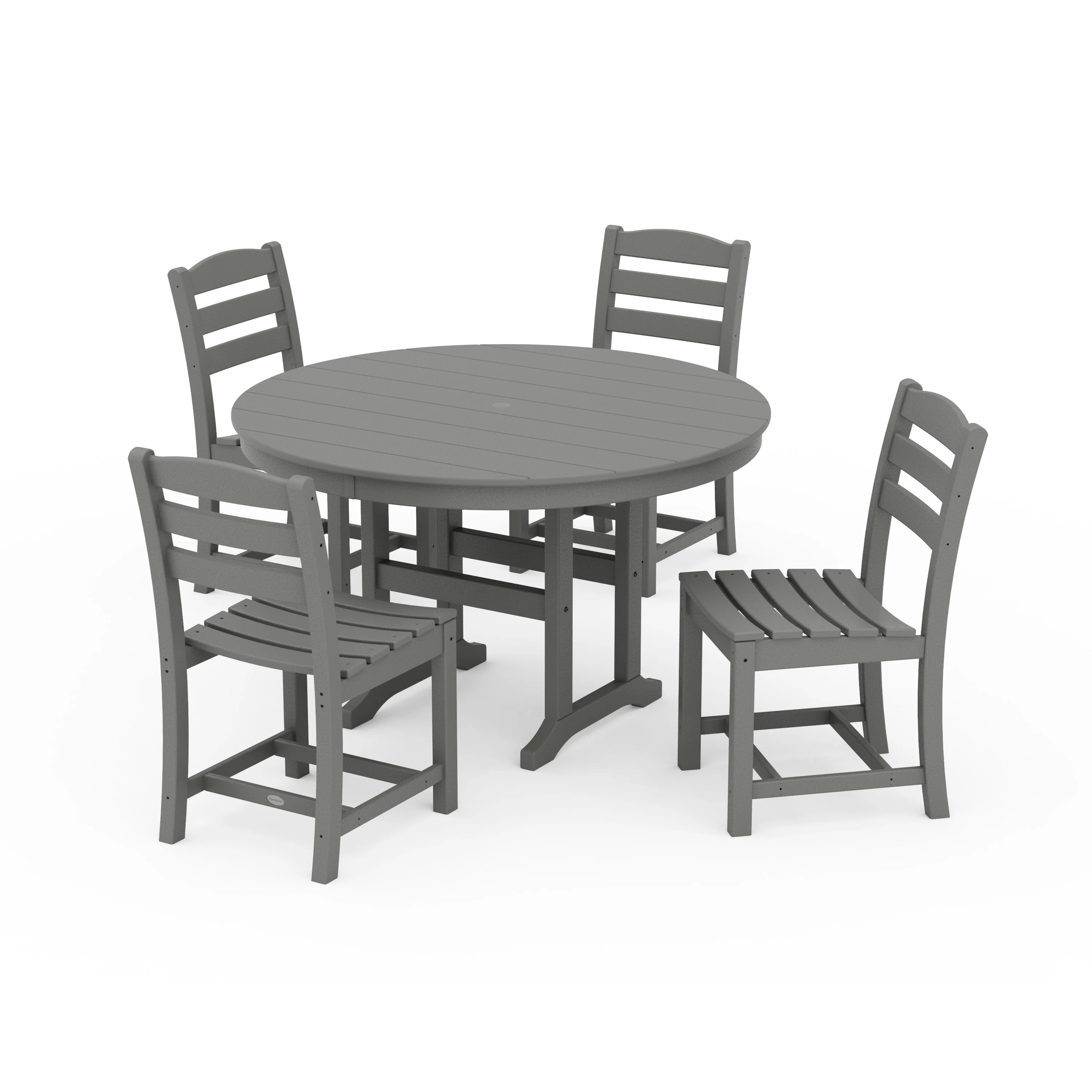 La Casa Café Side Chair 5-Piece Round Farmhouse Dining Set