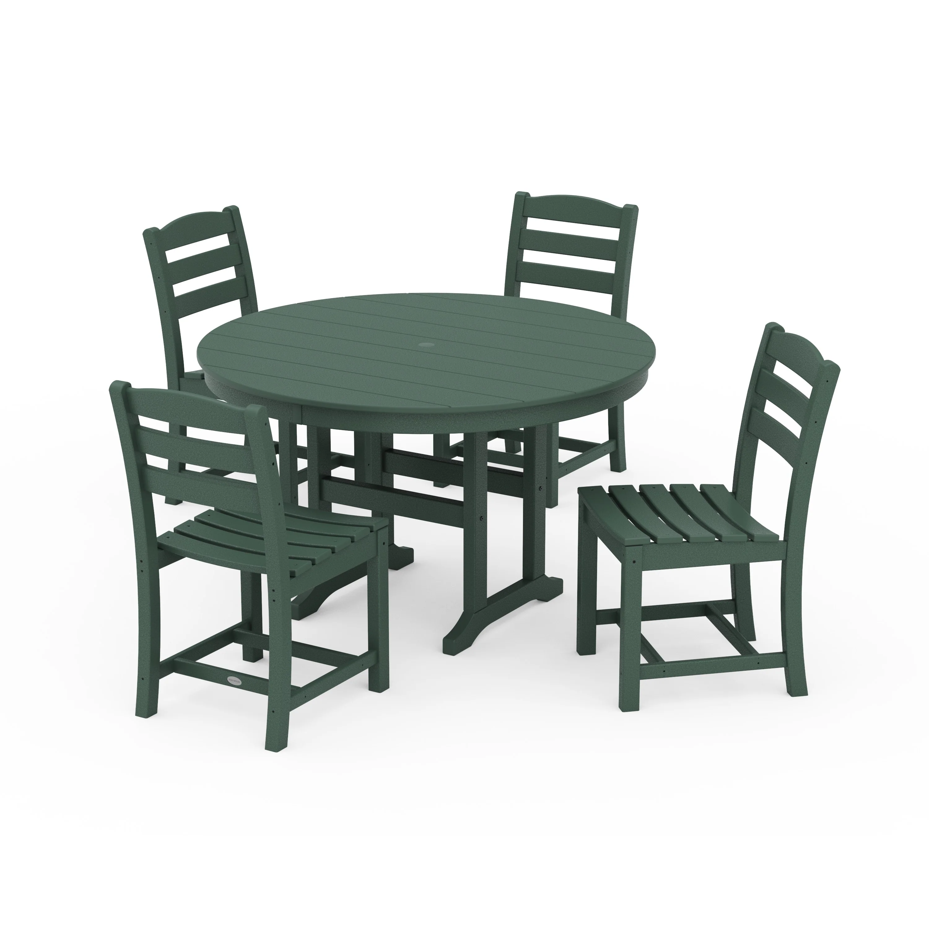 La Casa Café Side Chair 5-Piece Round Farmhouse Dining Set - Image 14