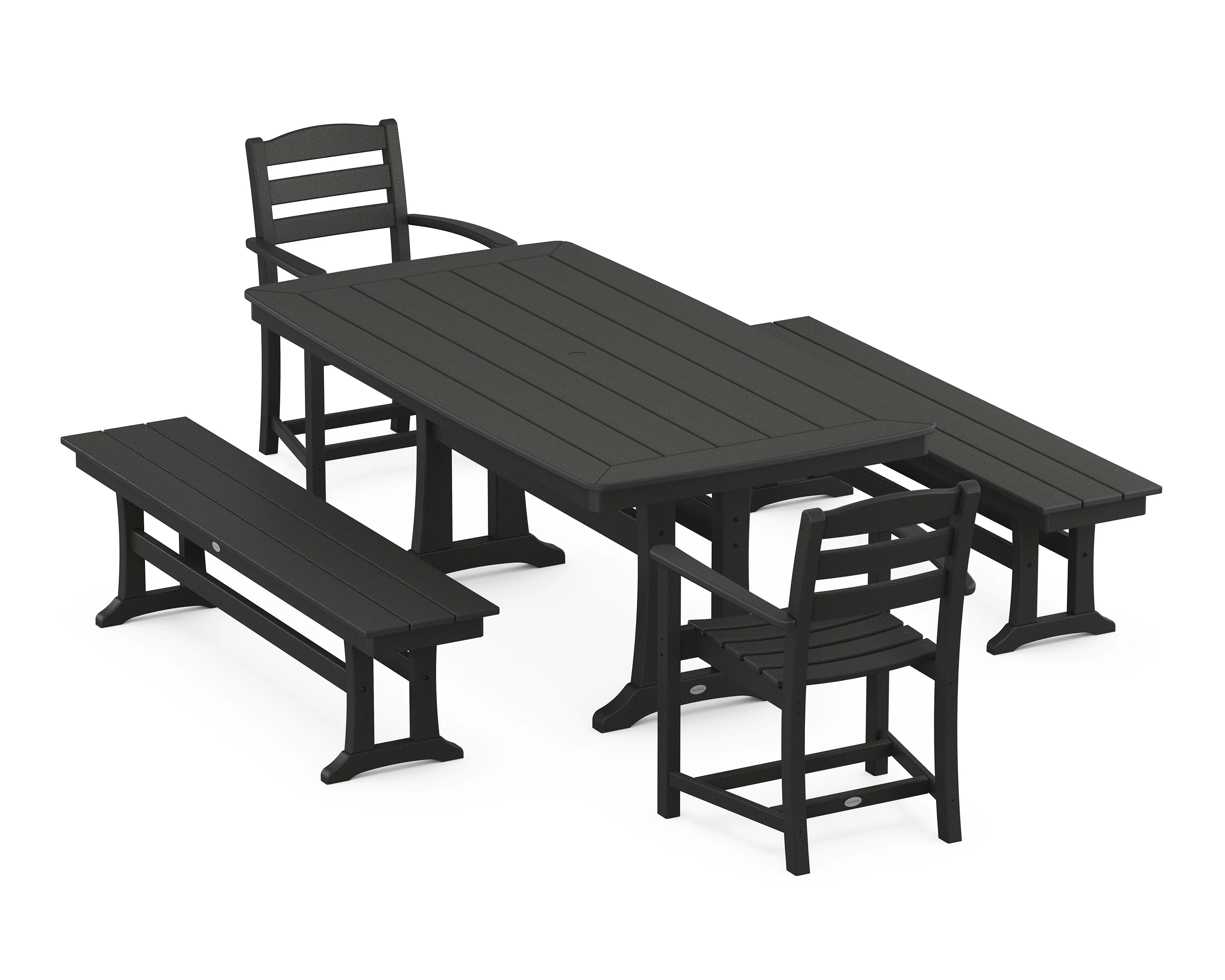 La Casa Cafe 5-Piece Dining Set with Trestle Legs - Image 7