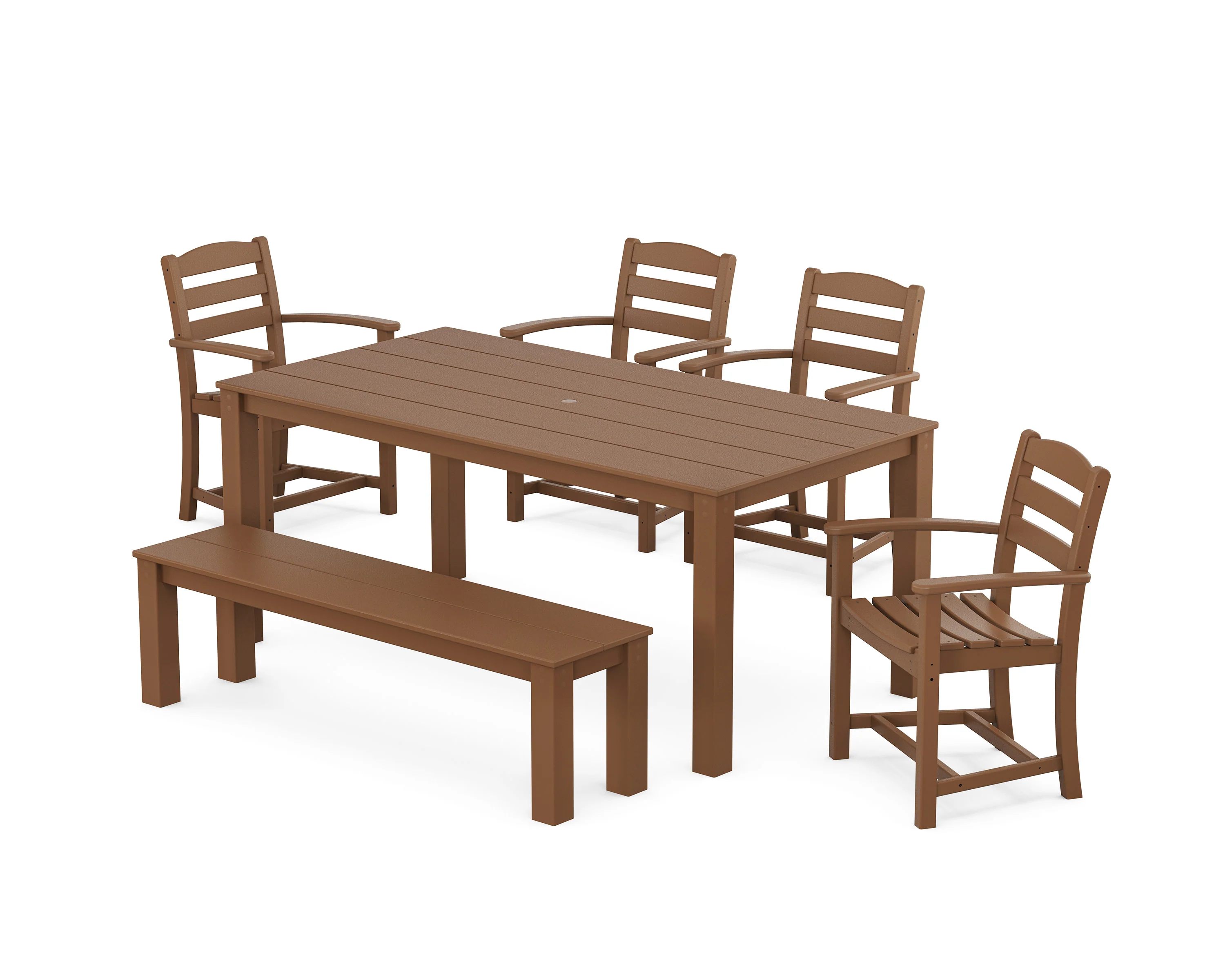 La Casa Cafe' 6-Piece Parsons Dining Set with Bench - Image 6