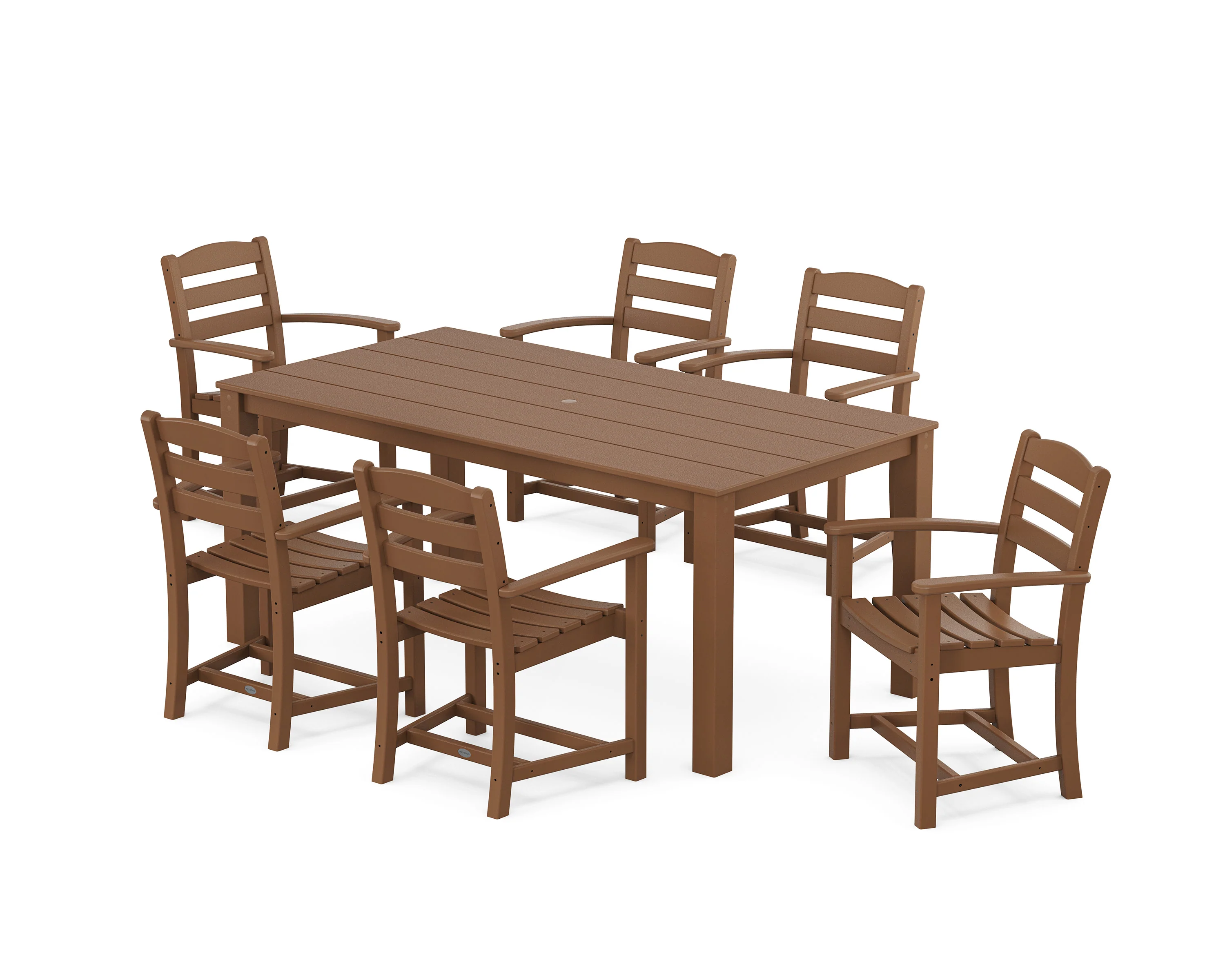 La Casa Cafe' Arm Chair 7-Piece Parsons Dining Set - Image 4
