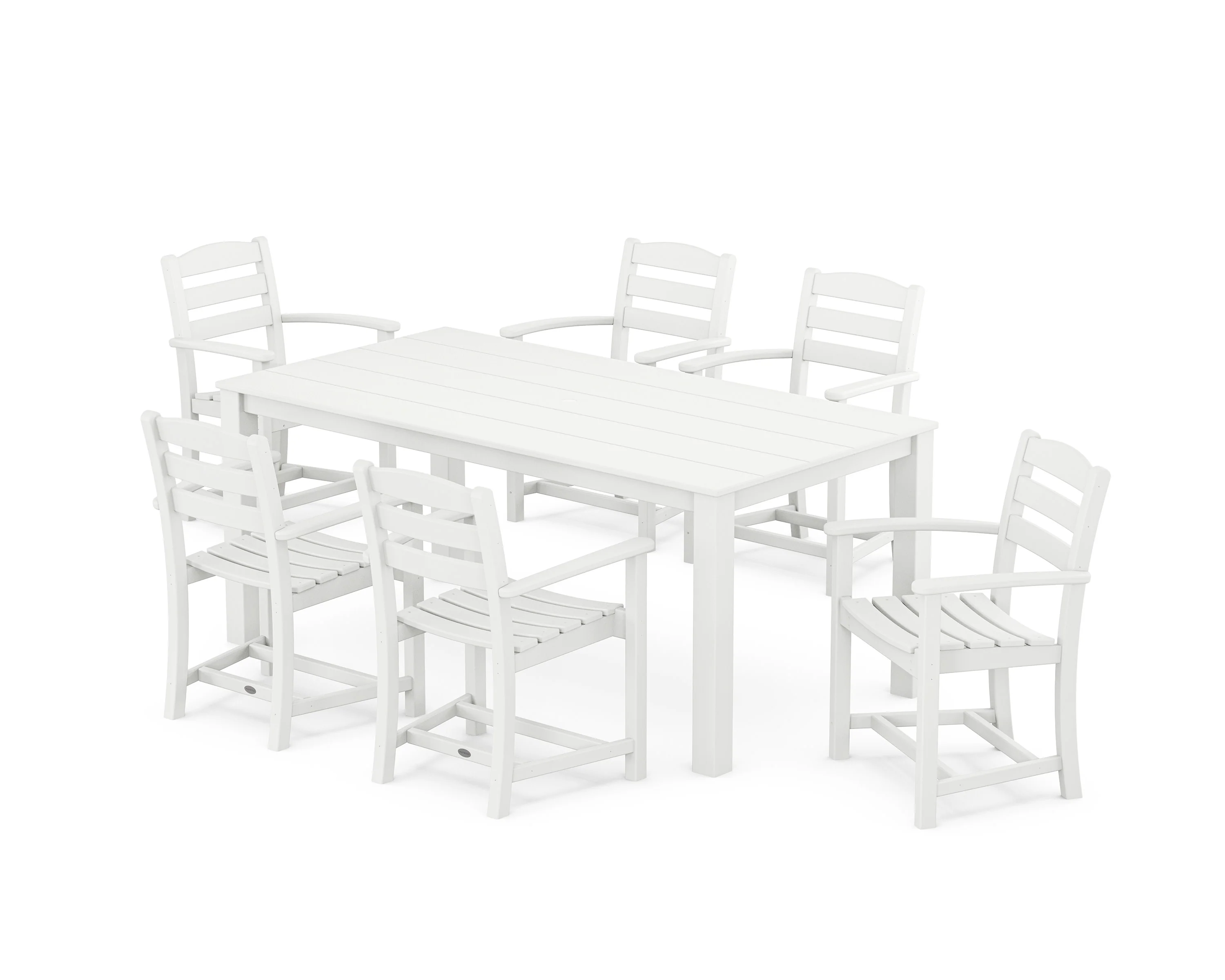 La Casa Cafe' Arm Chair 7-Piece Parsons Dining Set - Image 5