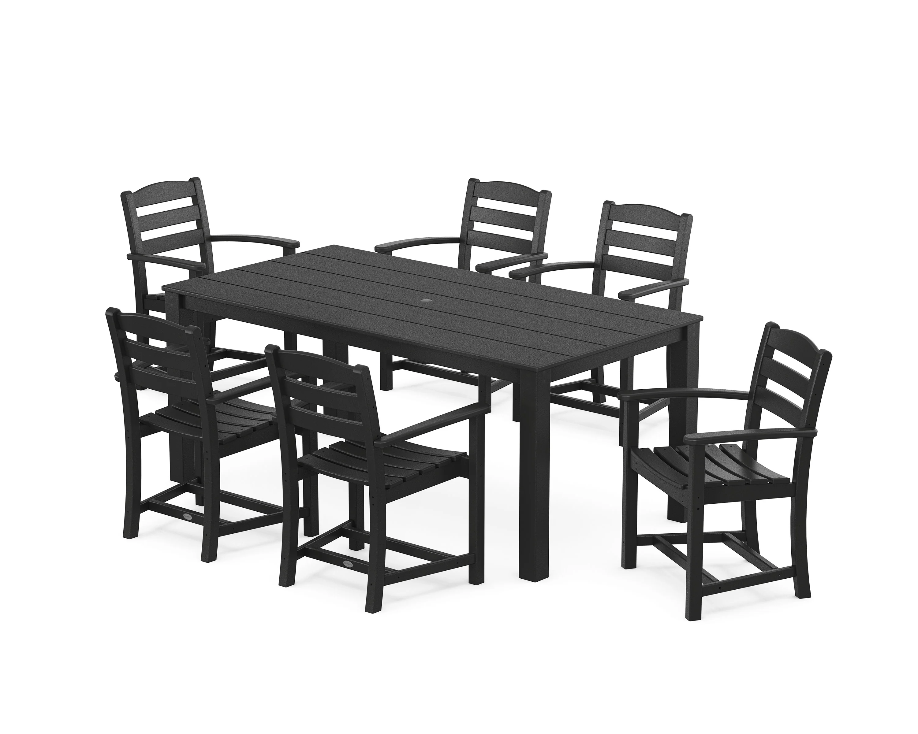 La Casa Cafe' Arm Chair 7-Piece Parsons Dining Set - Image 6