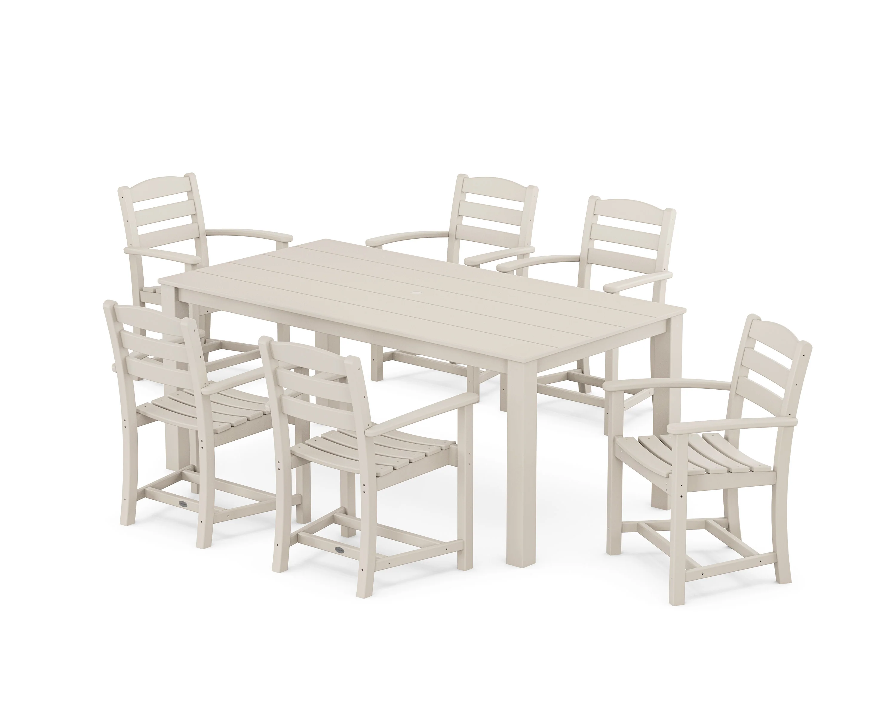 La Casa Cafe' Arm Chair 7-Piece Parsons Dining Set - Image 8