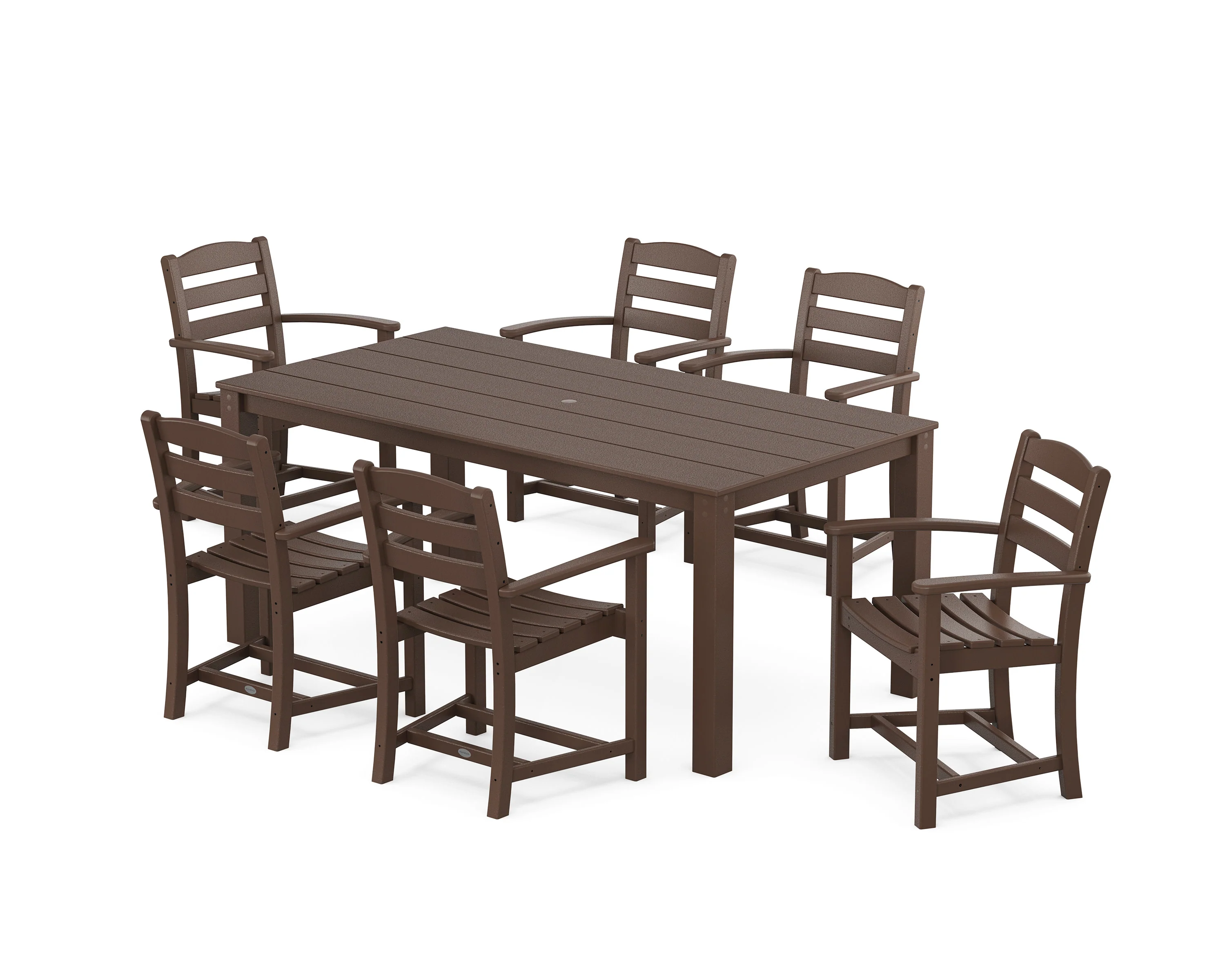 La Casa Cafe' Arm Chair 7-Piece Parsons Dining Set - Image 9