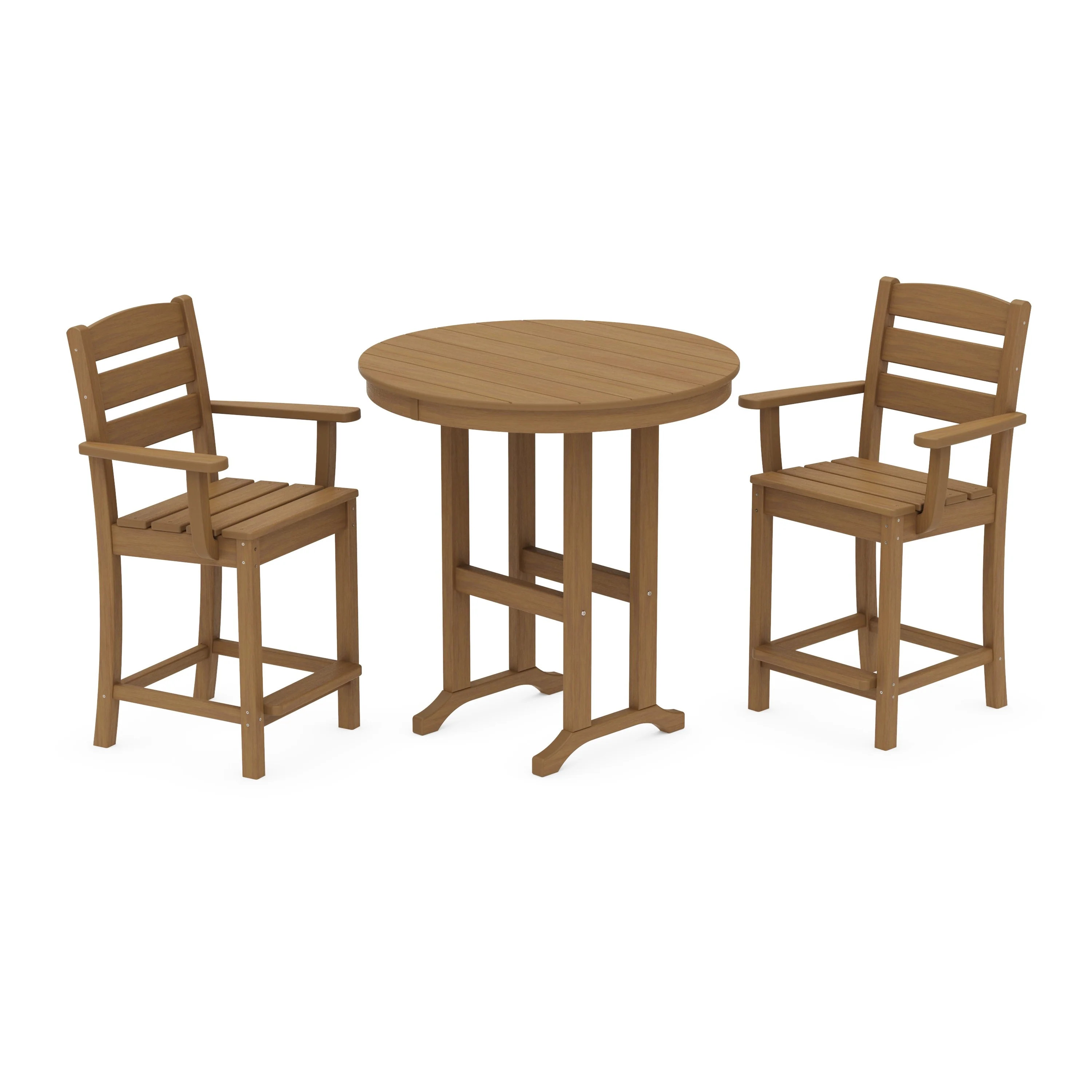 Lakeside 3-Piece Round Farmhouse Arm Chair Counter Set - Image 10