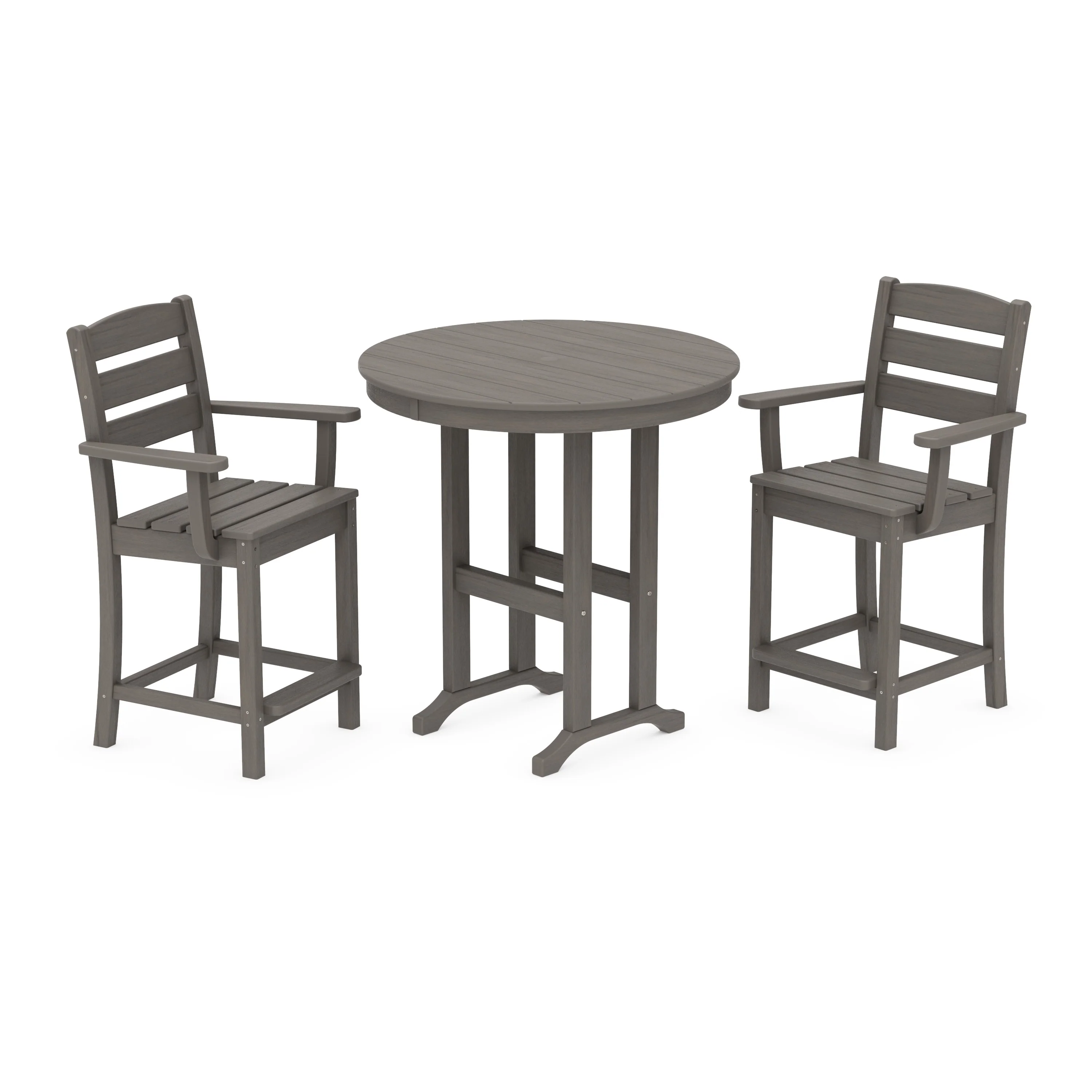 Lakeside 3-Piece Round Farmhouse Arm Chair Counter Set - Image 11
