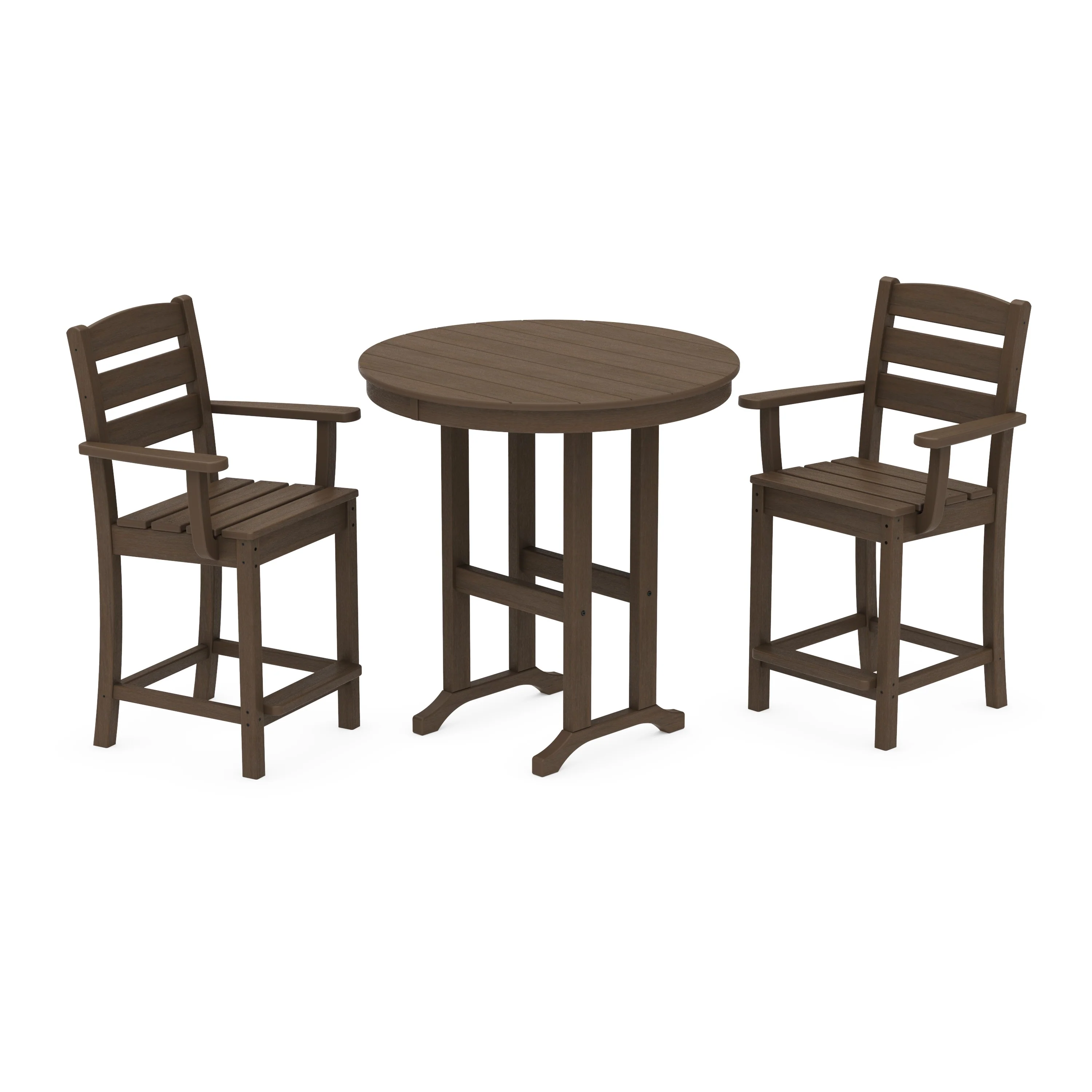 Lakeside 3-Piece Round Farmhouse Arm Chair Counter Set - Image 12