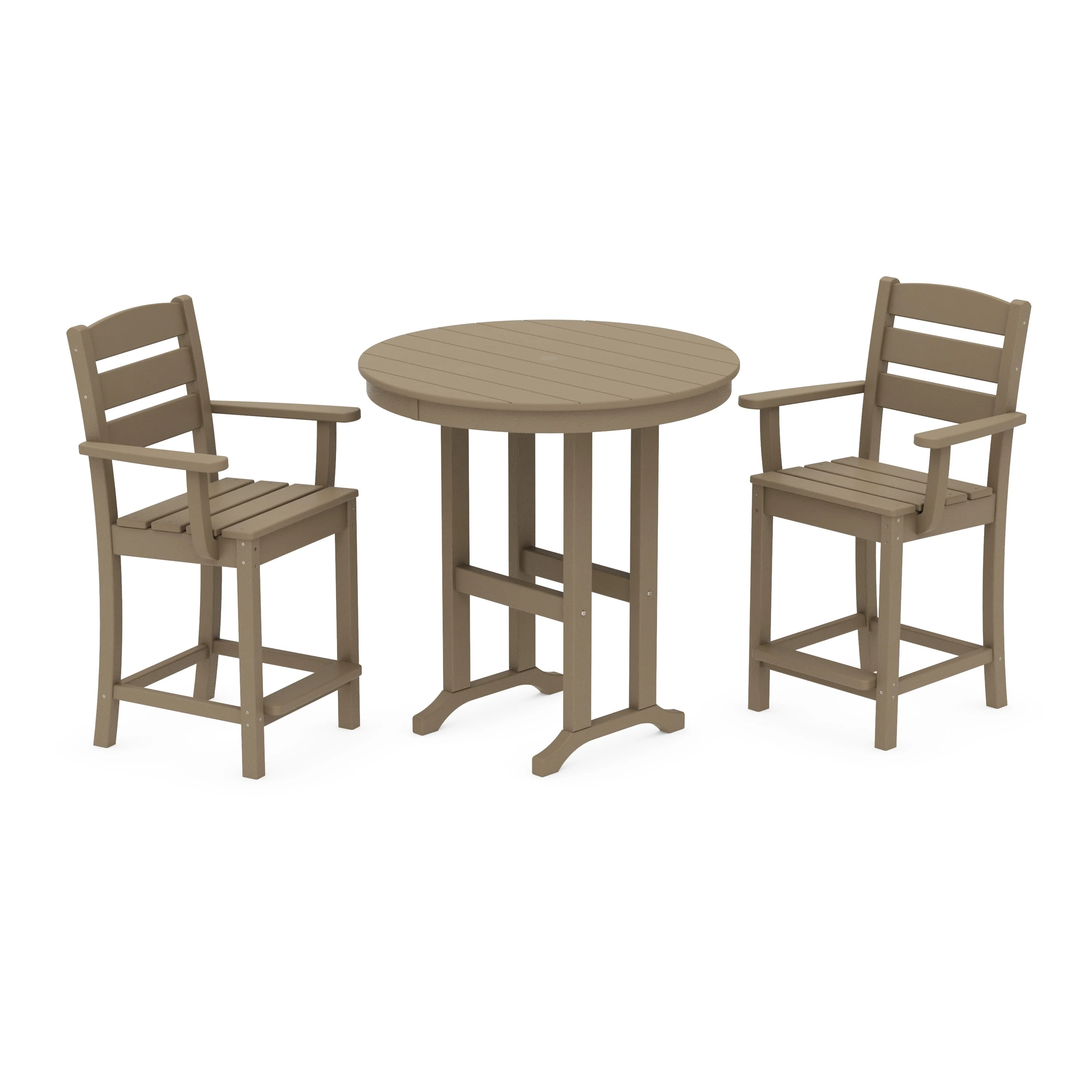 Lakeside 3-Piece Round Farmhouse Arm Chair Counter Set - Image 14