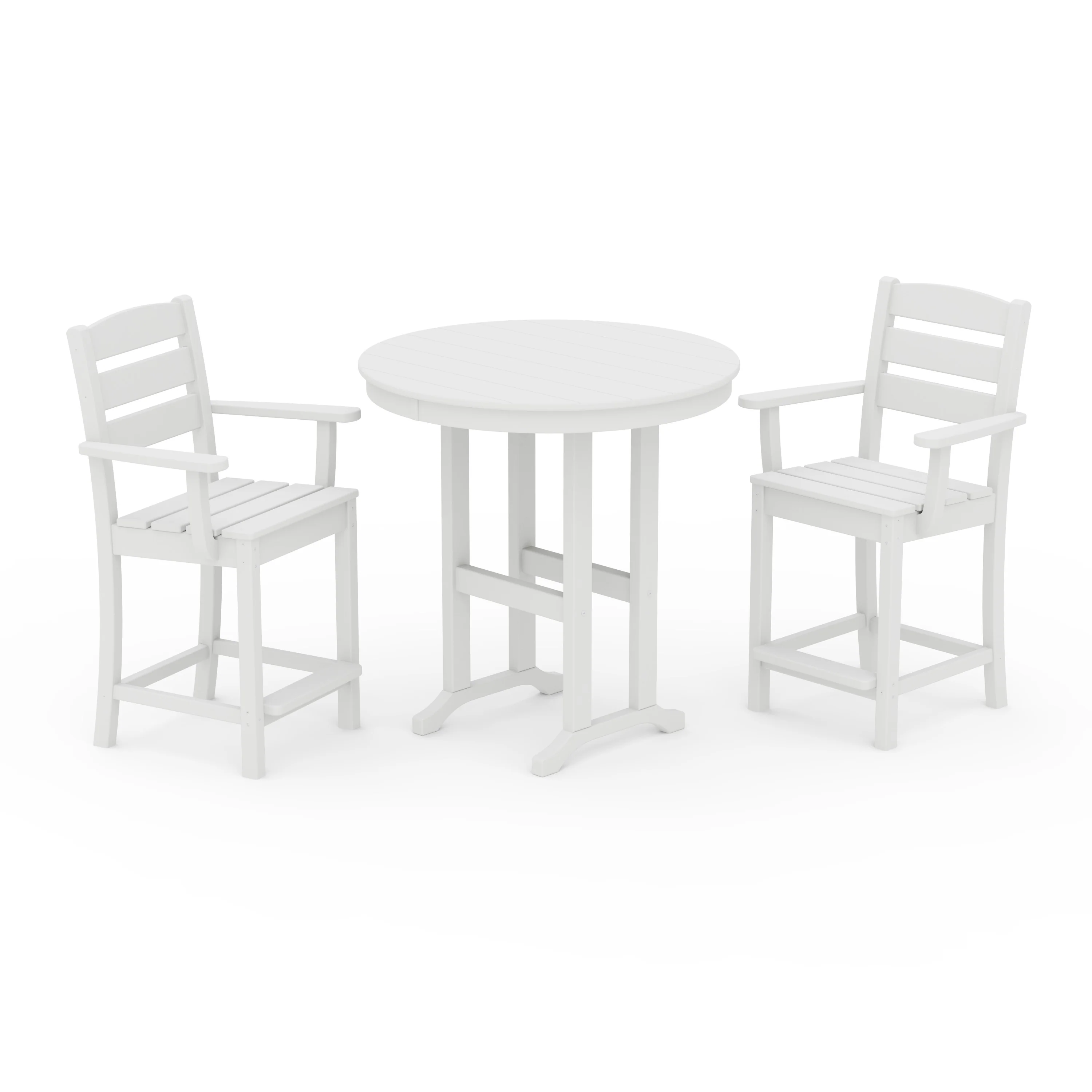 Lakeside 3-Piece Round Farmhouse Arm Chair Counter Set - Image 6