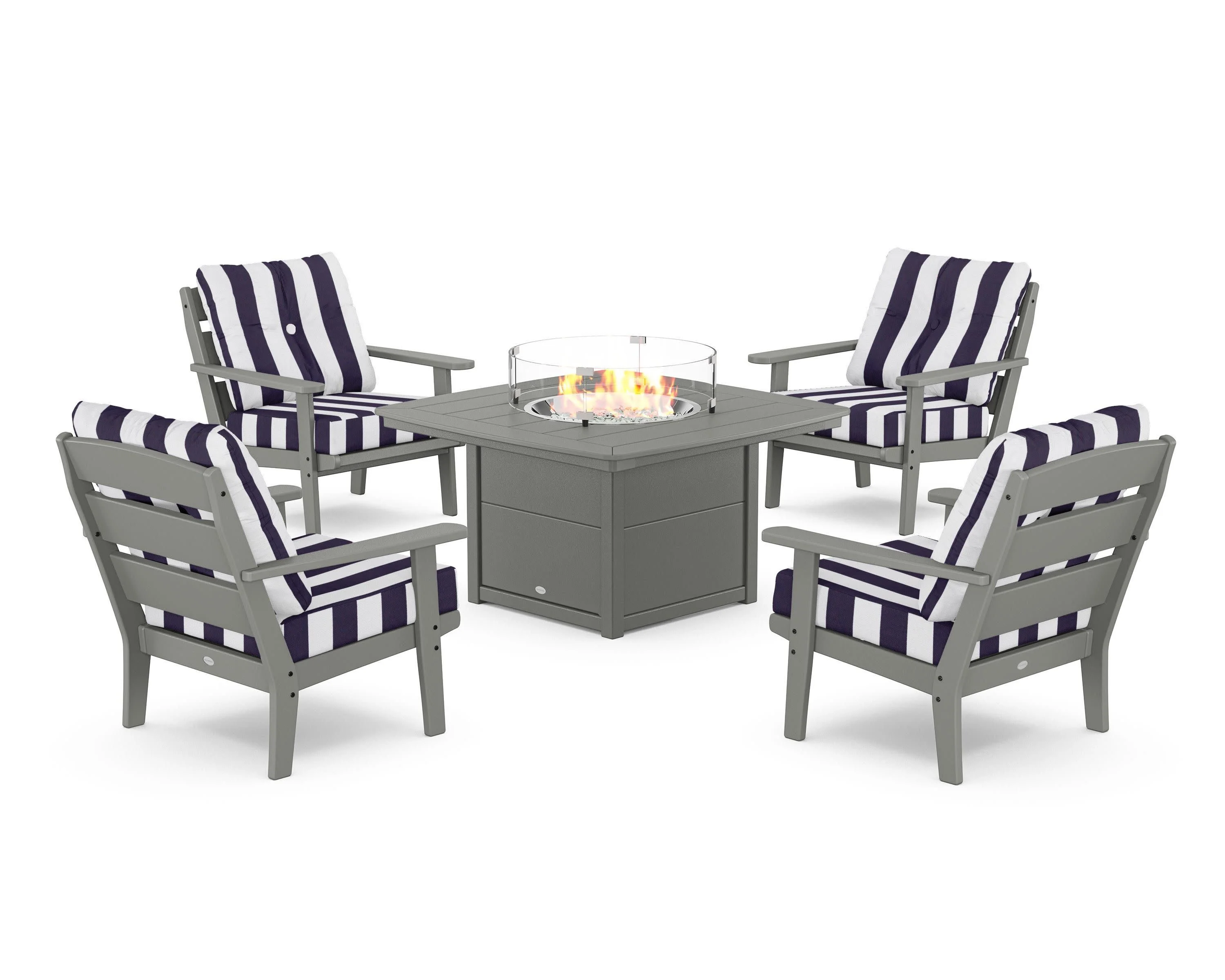 Lakeside 5-Piece Deep Seating Set with Nautical Fire Pit Table - Image 104