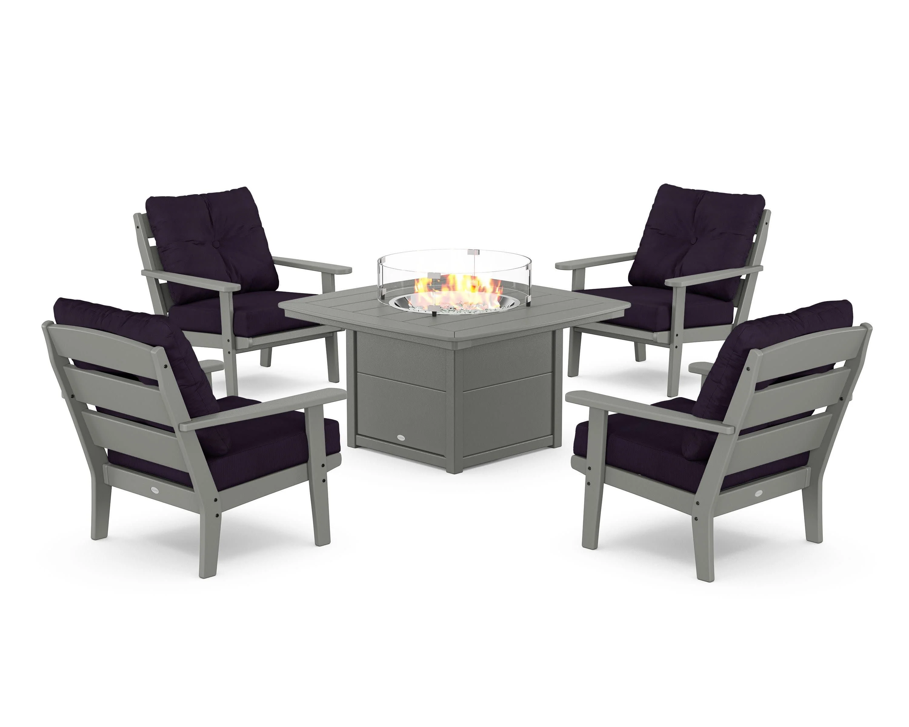 Lakeside 5-Piece Deep Seating Set with Nautical Fire Pit Table - Image 119