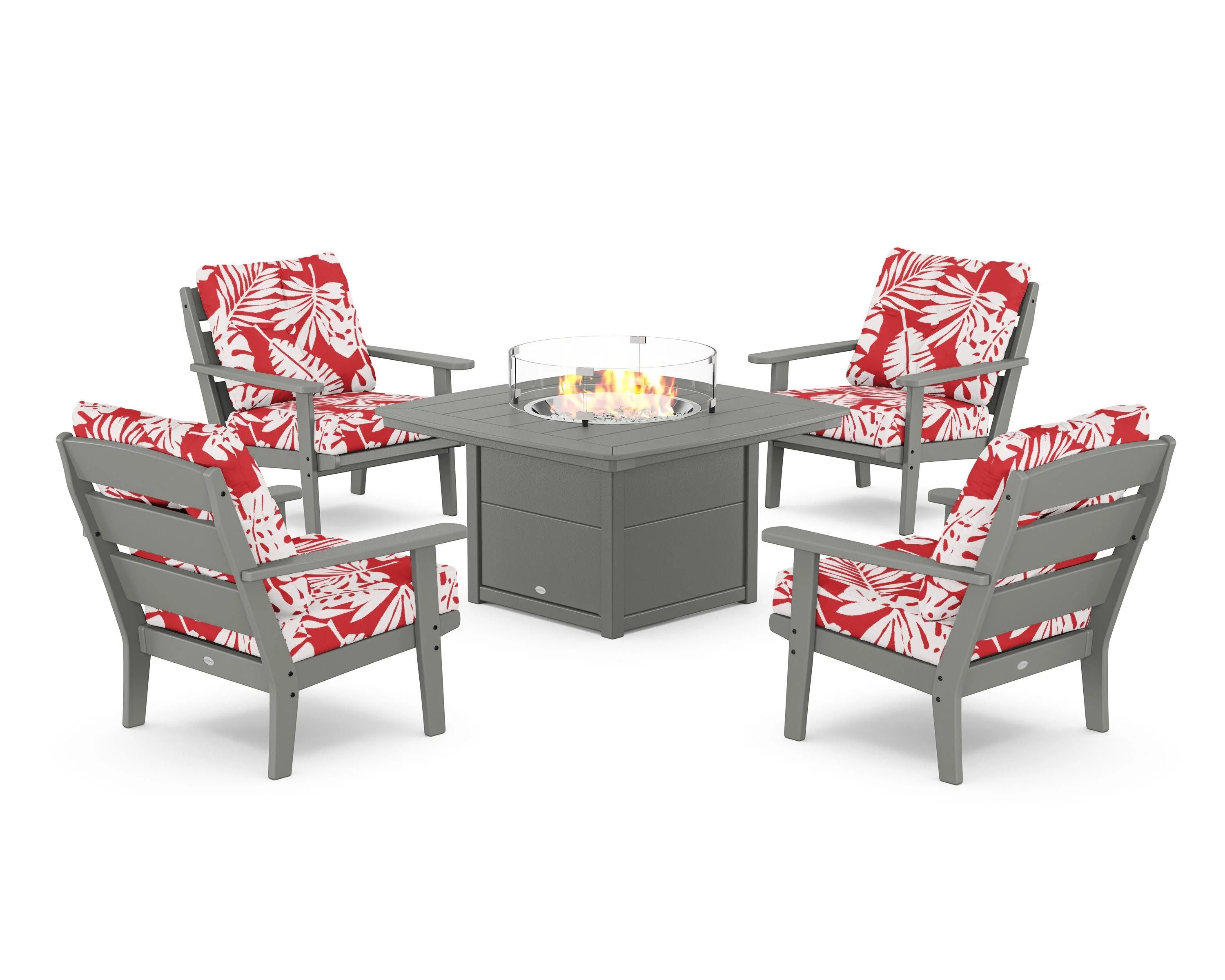 Lakeside 5-Piece Deep Seating Set with Nautical Fire Pit Table - Image 155