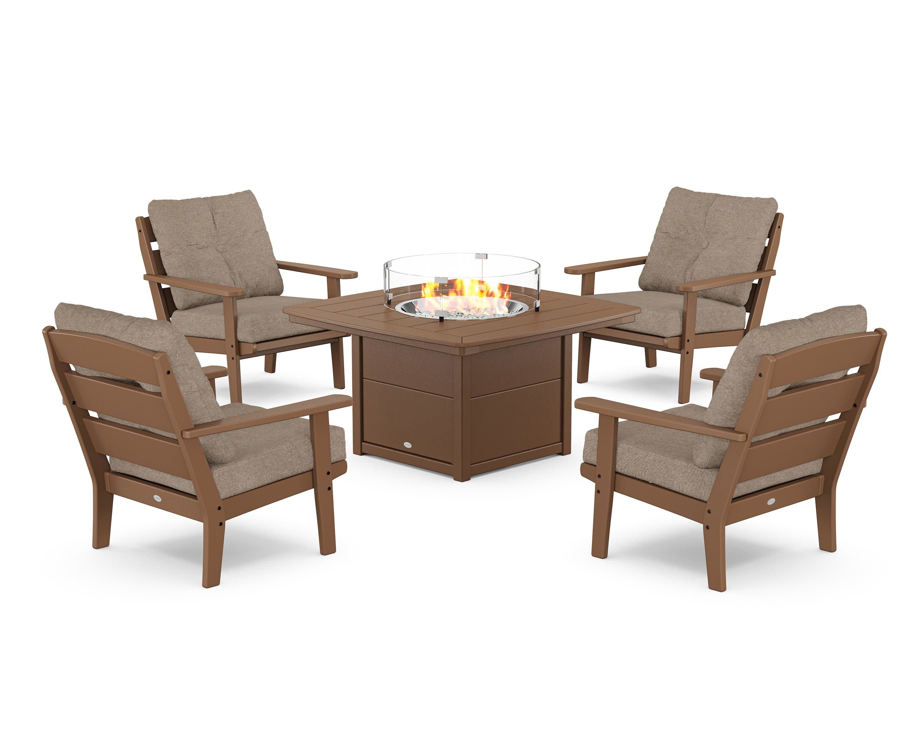Lakeside 5-Piece Deep Seating Set with Nautical Fire Pit Table - Image 19