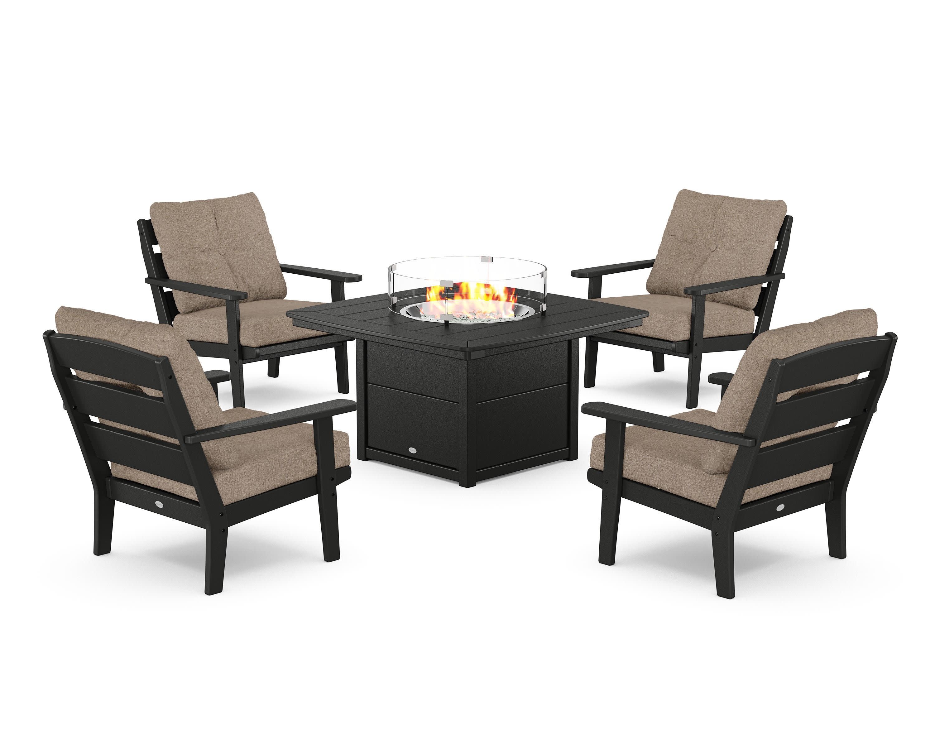 Lakeside 5-Piece Deep Seating Set with Nautical Fire Pit Table - Image 190