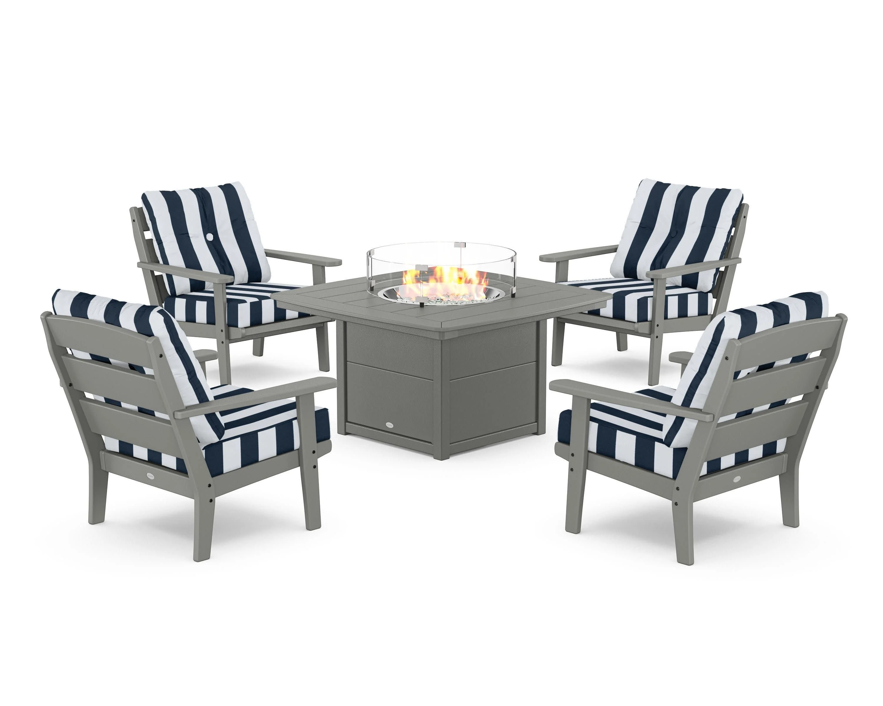 Lakeside 5-Piece Deep Seating Set with Nautical Fire Pit Table - Image 194