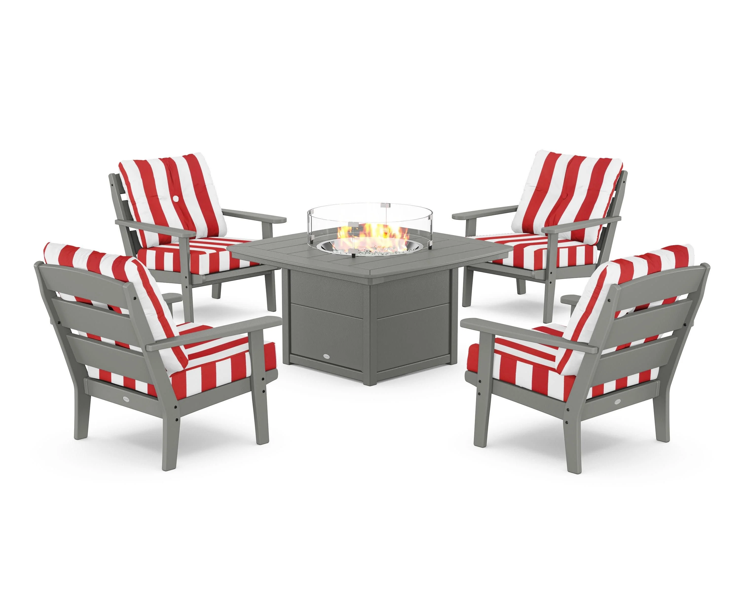 Lakeside 5-Piece Deep Seating Set with Nautical Fire Pit Table - Image 195