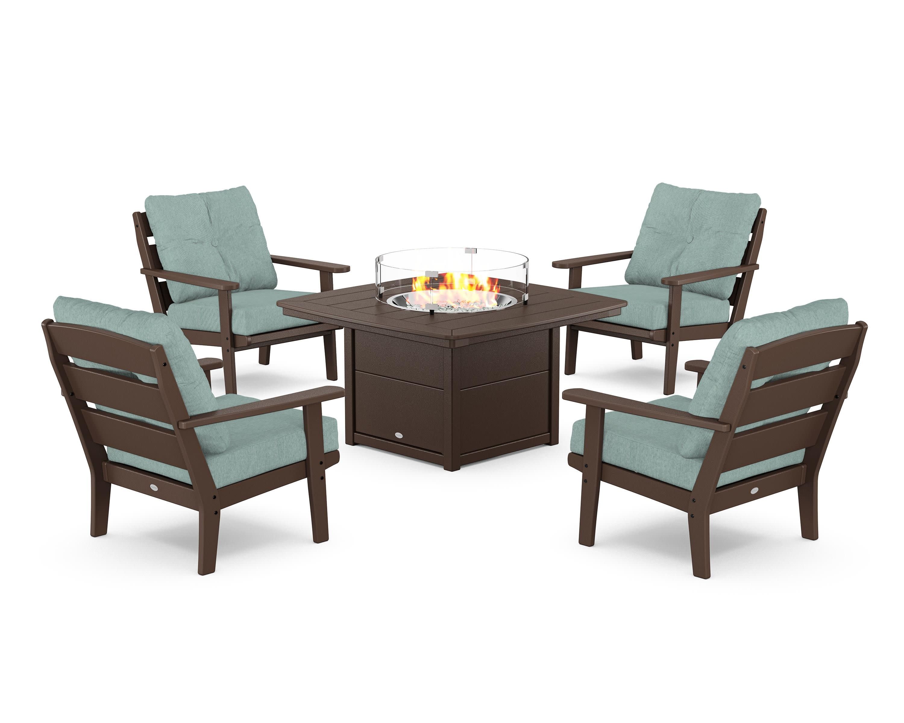 Lakeside 5-Piece Deep Seating Set with Nautical Fire Pit Table - Image 198
