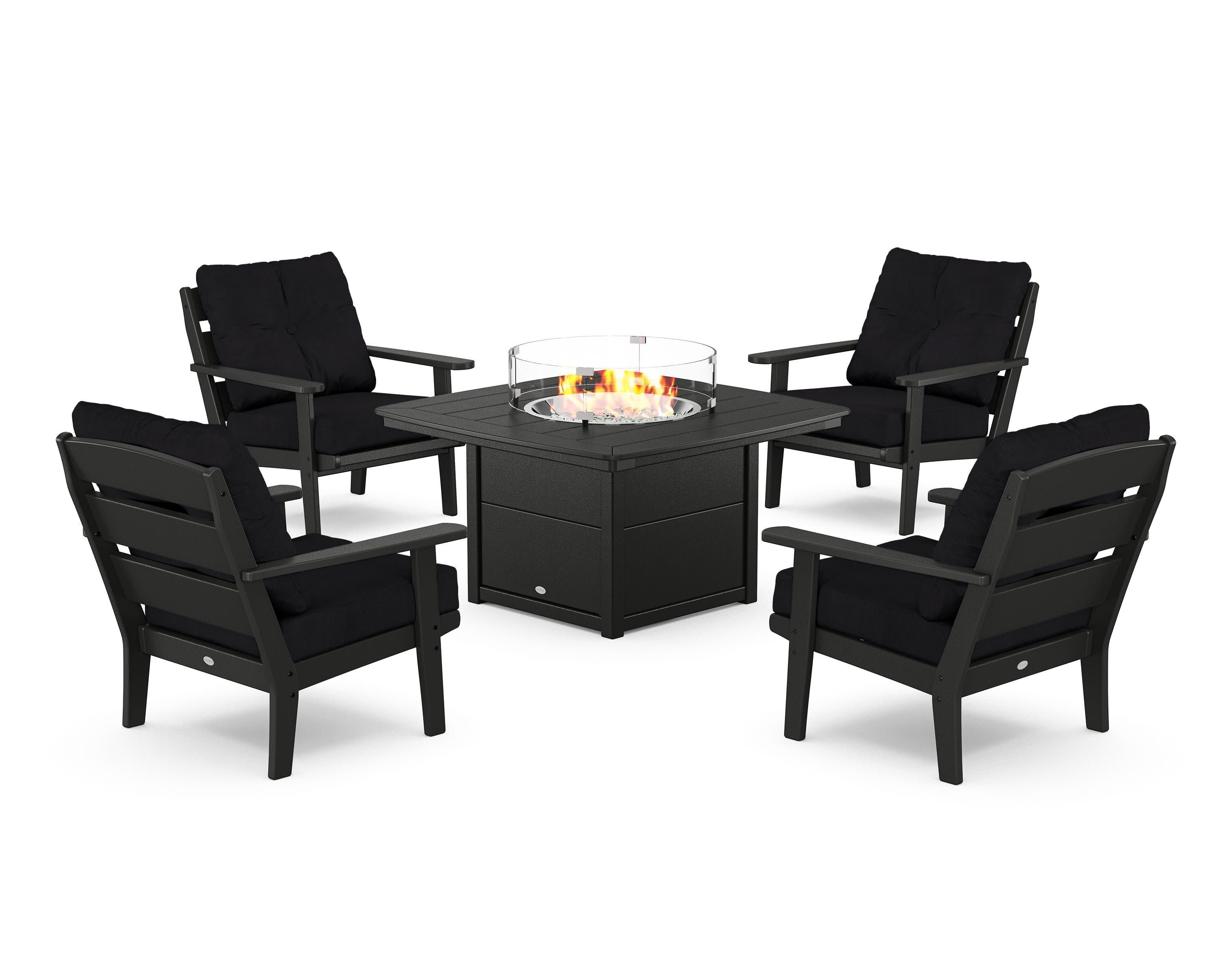 Lakeside 5-Piece Deep Seating Set with Nautical Fire Pit Table - Image 208