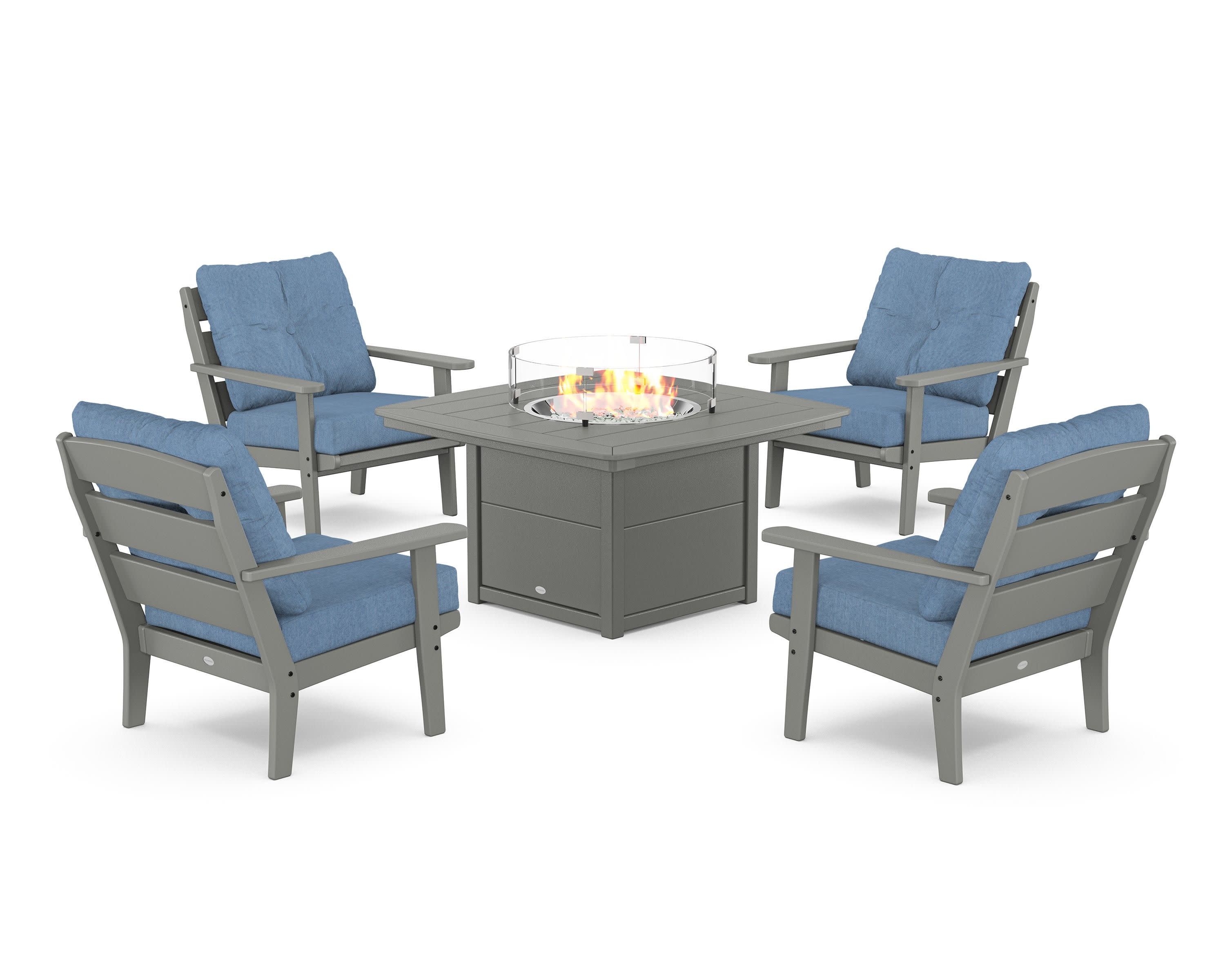 Lakeside 5-Piece Deep Seating Set with Nautical Fire Pit Table - Image 47