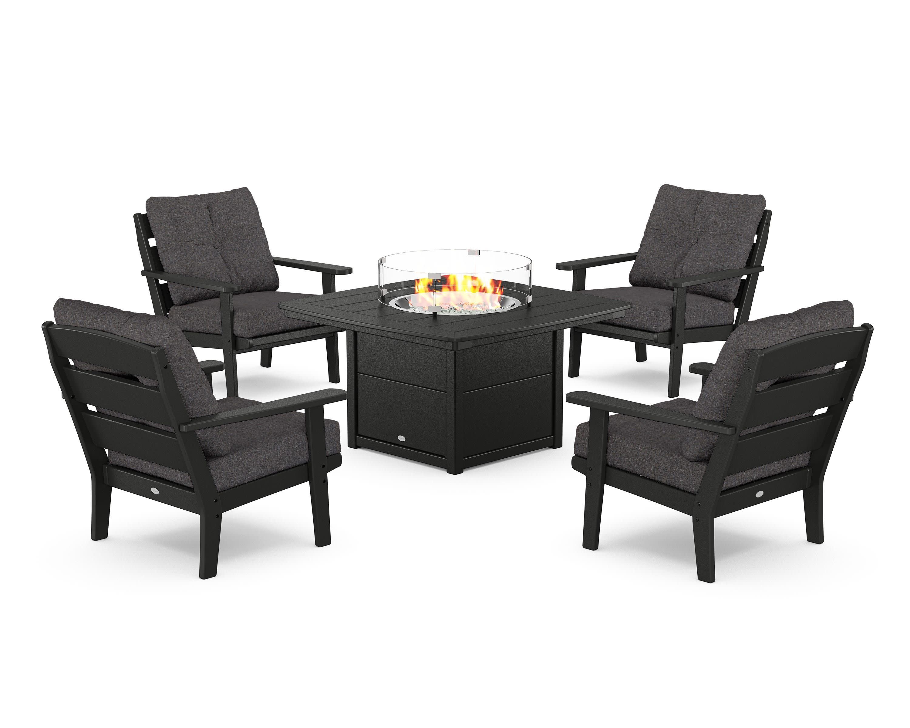 Lakeside 5-Piece Deep Seating Set with Nautical Fire Pit Table - Image 55